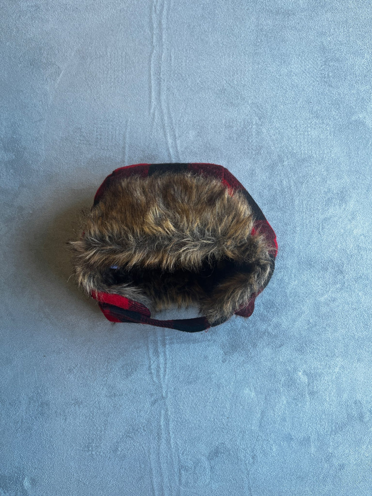 Red & Black Buffalo Plaid Winter Hat, Kids 3 Month (0-3M)