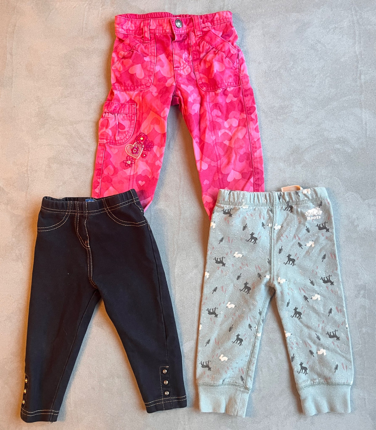 Girls' Pants Bundle – 3 Pack – 12–18 Months, Kids 18 Month (12-18M)