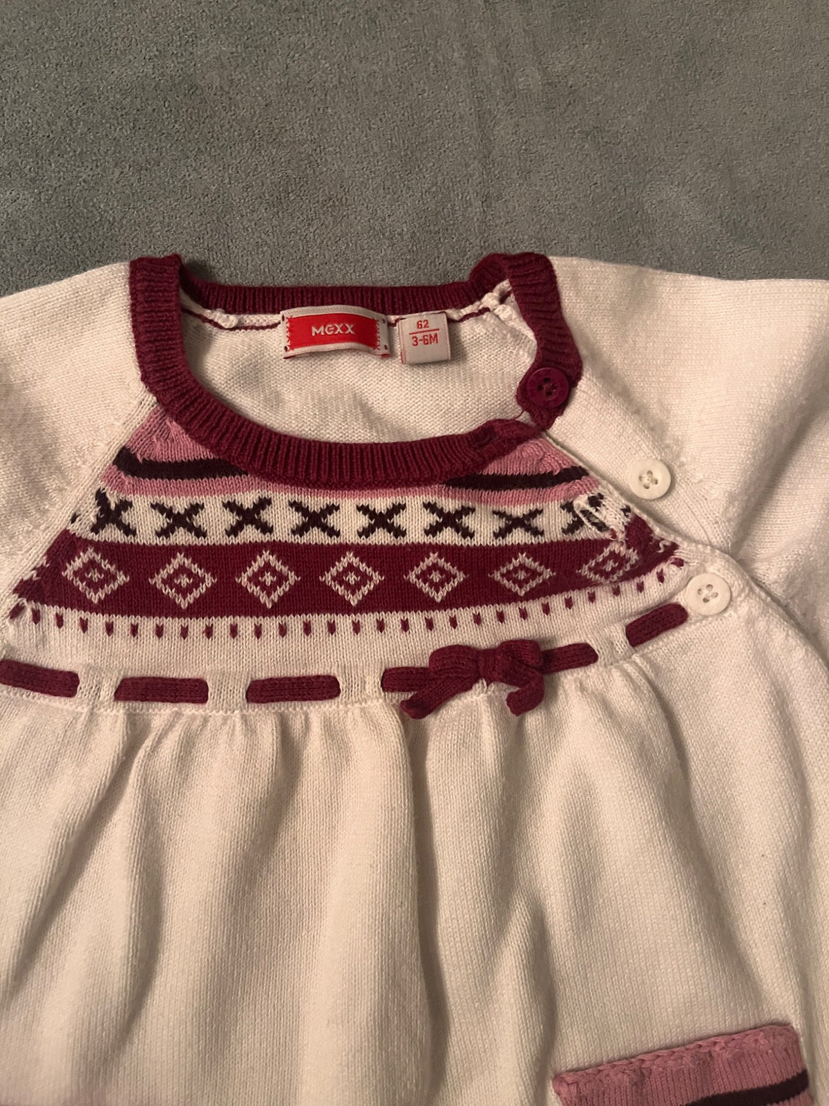 Mexx Baby Girls' Knit Sweater Dress – 3–6 Months, Kids 6 Month (3-6M)