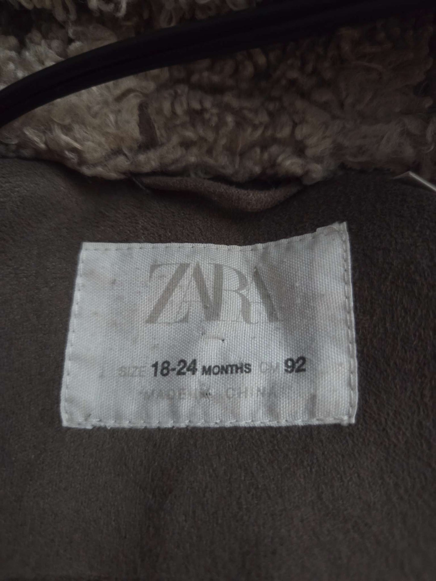 Zara 18-24m fuzzy lined jacket , Kids 24 Month (18-24M)