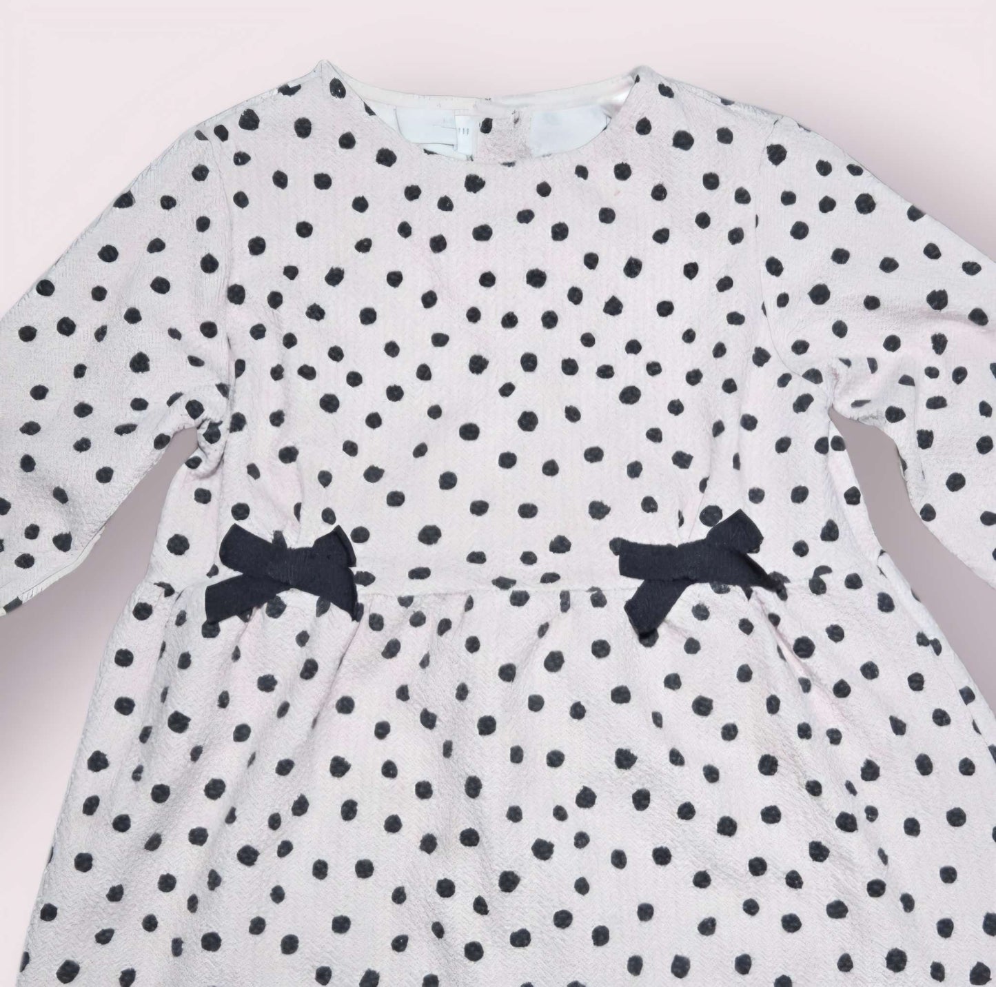 Zara sz 4-5yr pink and black polka dotted dress, Kids 5/5T (extra small)