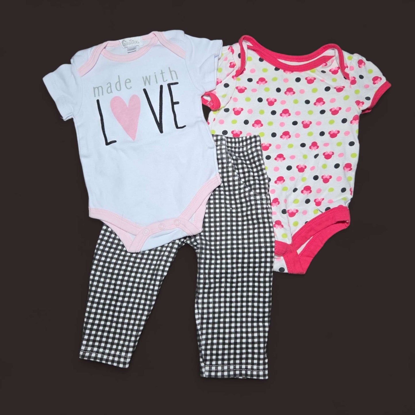 3pc set 3-6m Disney, Quiltex and Little Treasure , Kids 6 Month (3-6M)