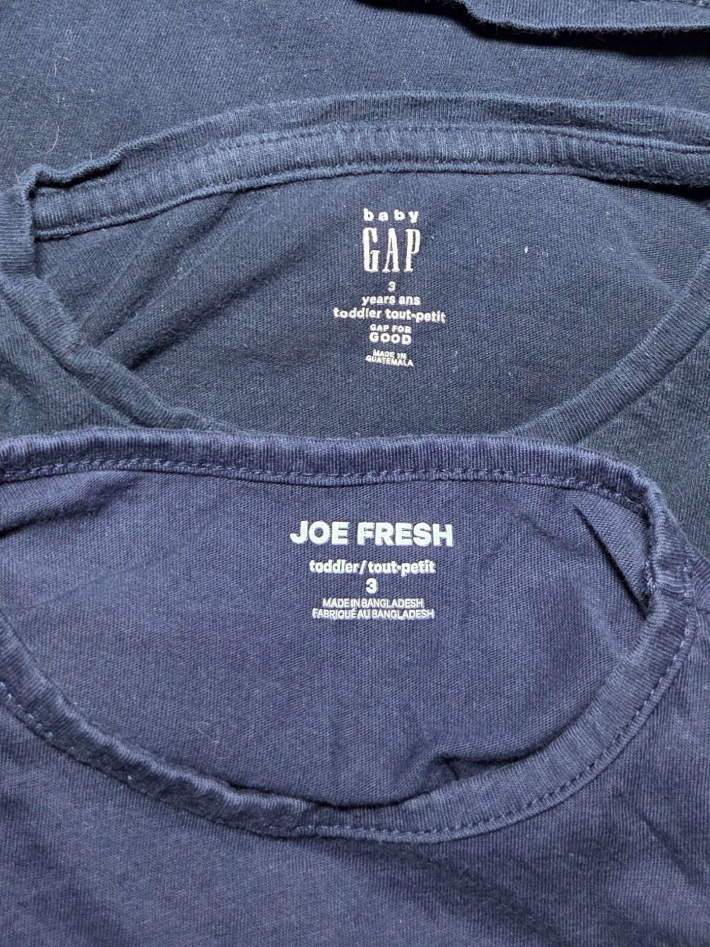 2pc GAP & Joe sz 3 blue butterfly & heart LS tops , Kids 3T