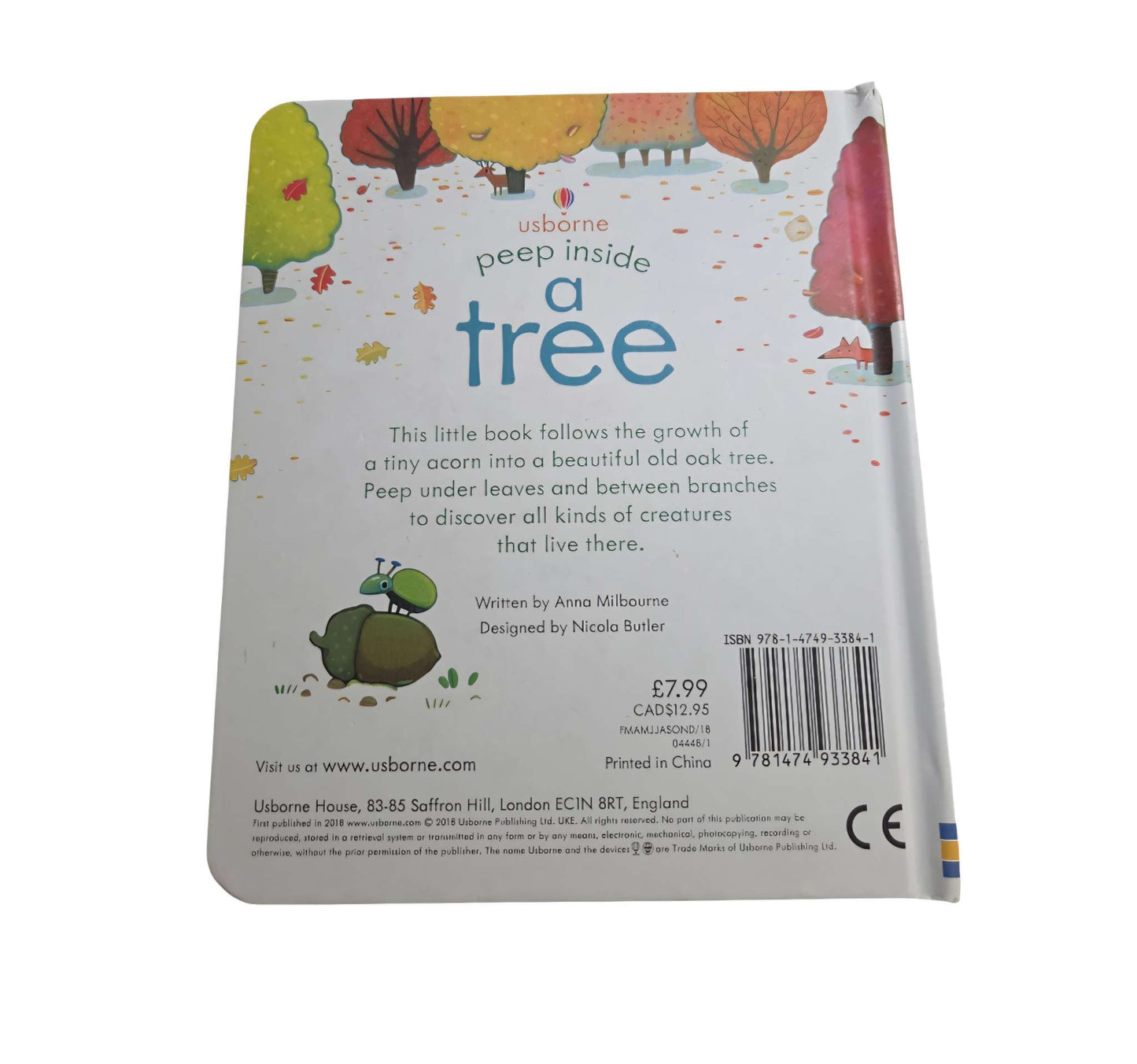 Usbourne Peep Inside a Tree hard cover book retails $12.95