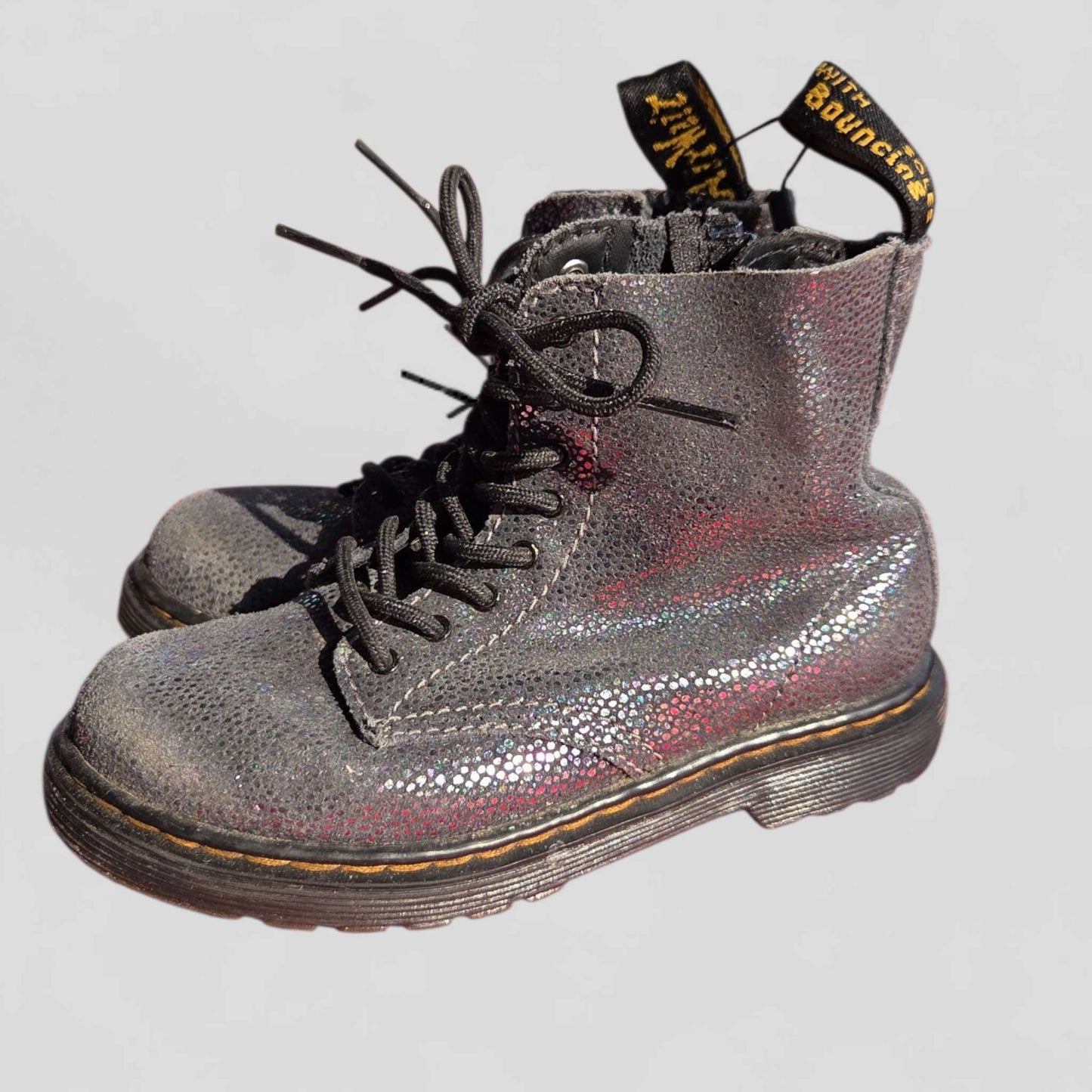 Dr Martin's sz 10 iridescent lace up boots, Shoes 10 (Toddler:2-4yr)