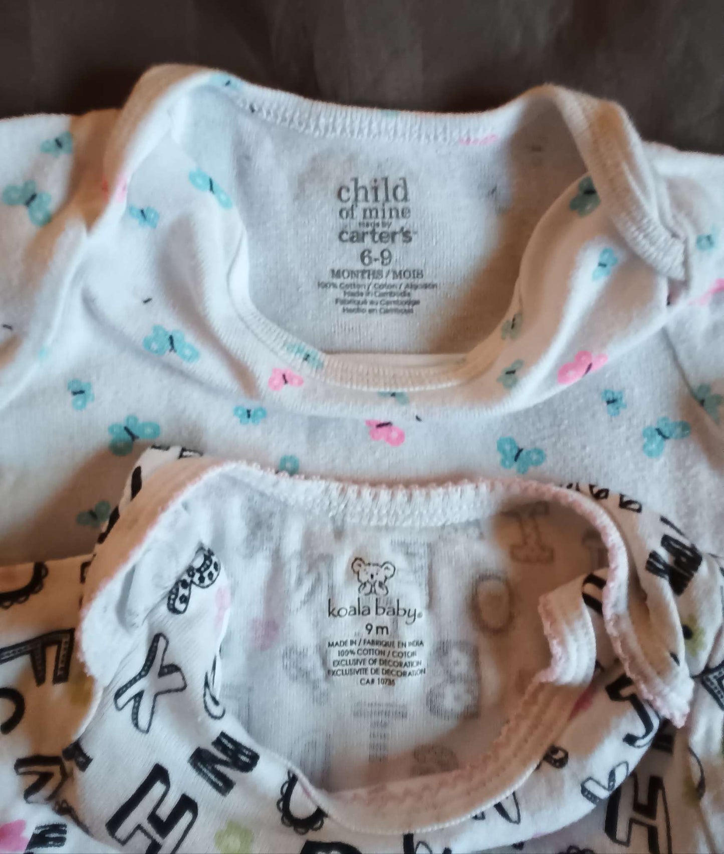 2 pack 9 mos Onsies, Kids 9 Month (6-9M)