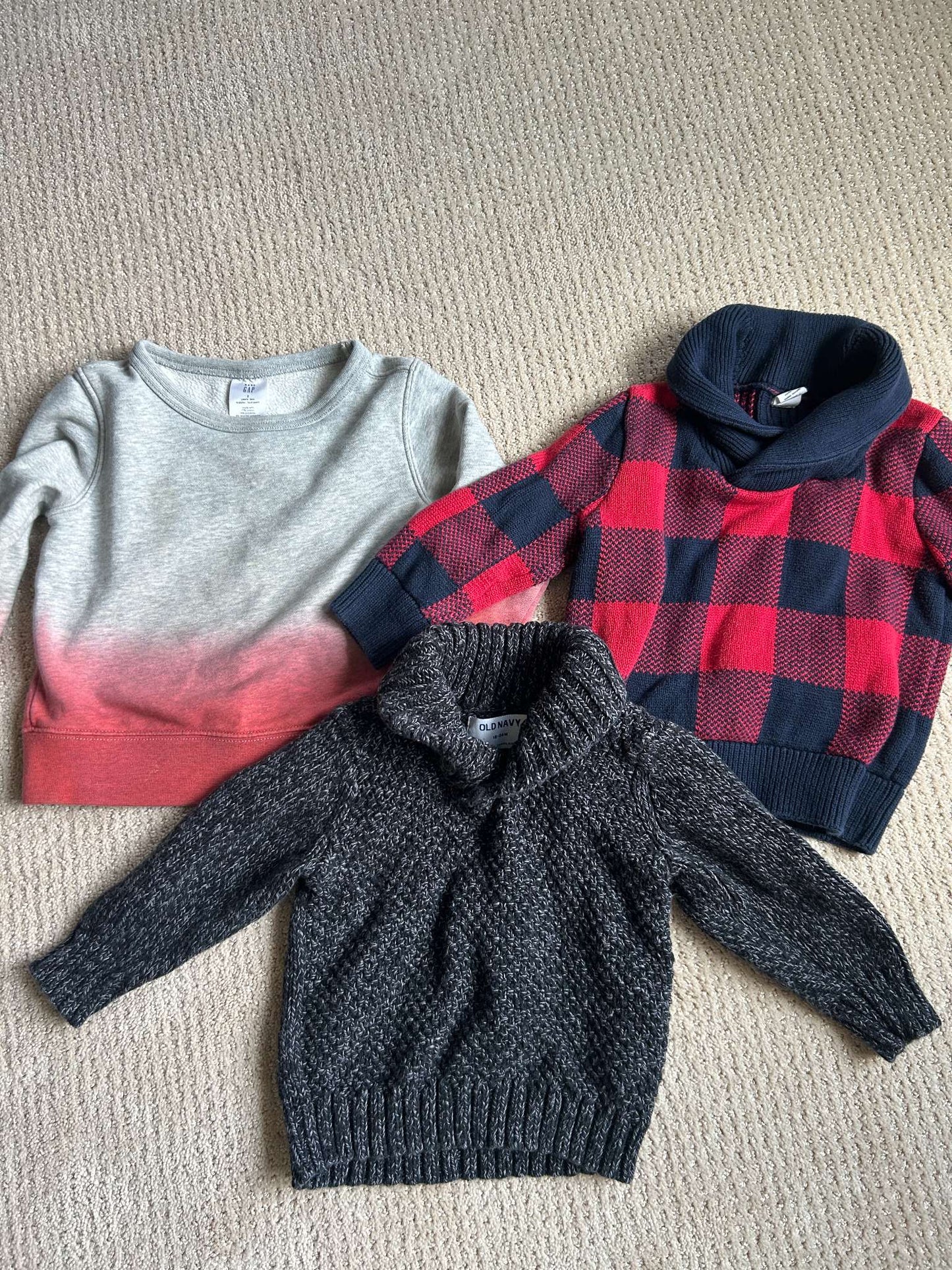 Assorted boy's sweaters (gap, old navy) 18month-2 years