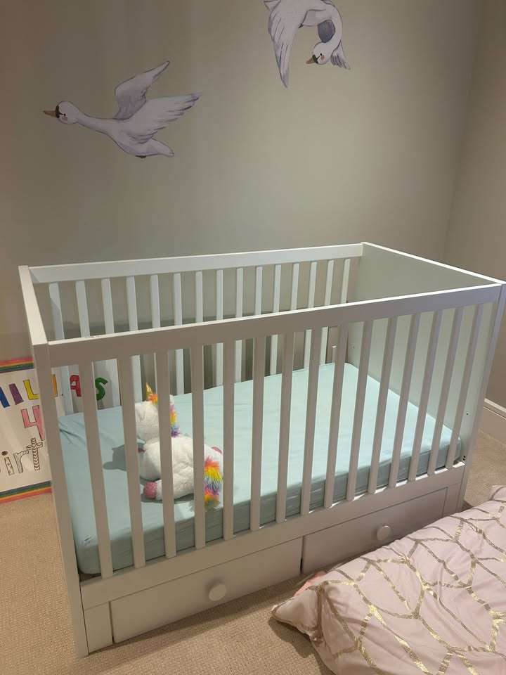 Crib Mattress and five cotton covers