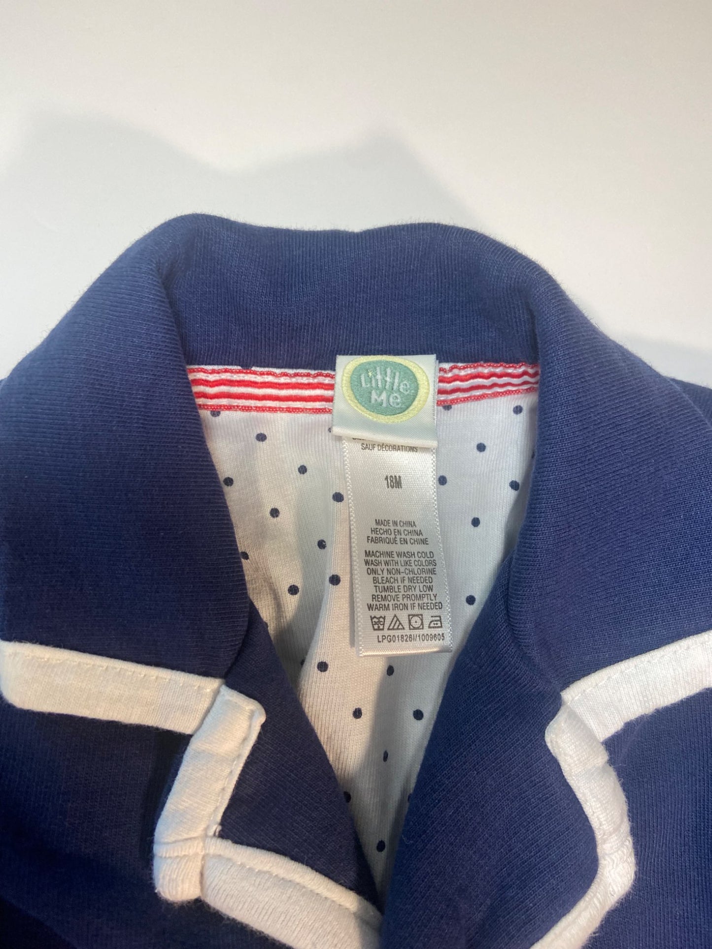 Little Me Navy Blazer with White Trim and Red Bow, Kids 18 Month (12-18M)