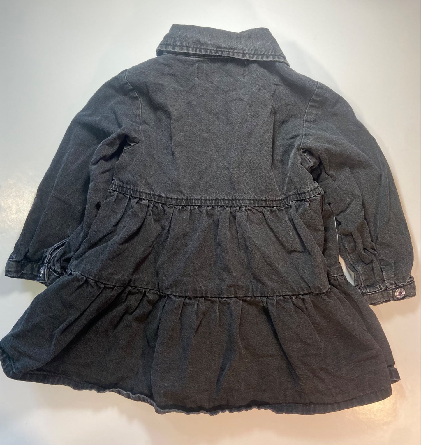 Zara Charcoal Snap-Up Dress 12-18 months, Kids 18 Month (12-18M)