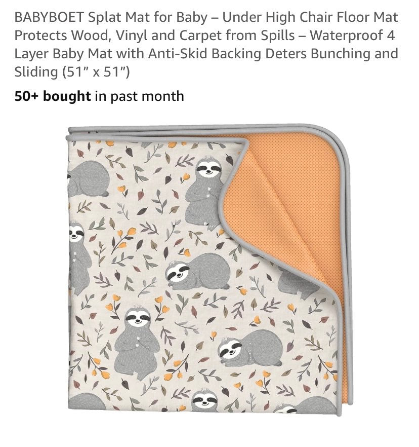 Splat Mat for under baby’s chair