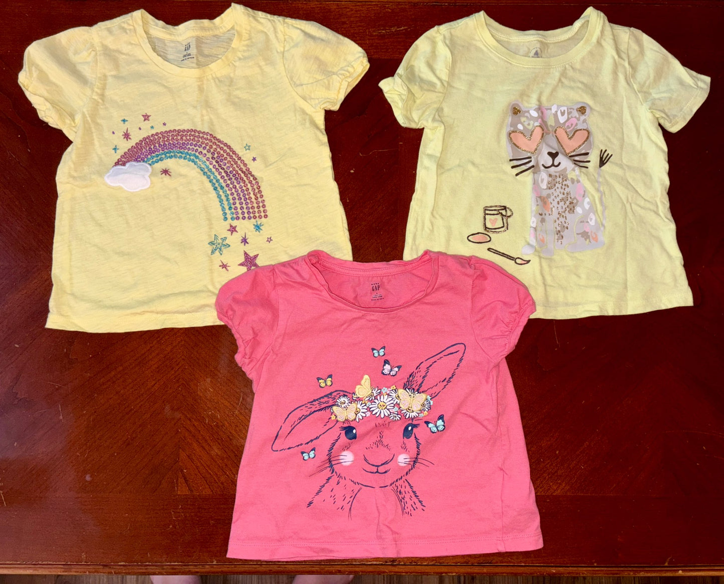 3 pcs Girls Gap T-Shirt Bundle (Retails $36), Kids 4/4T