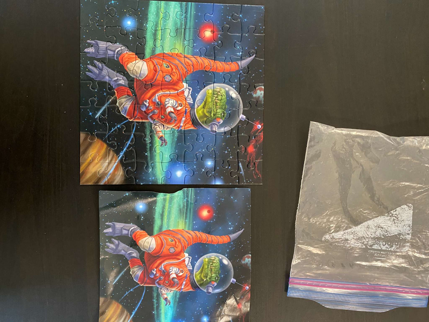 Ravensburger set of 3 puzzles - "Dinosaurs in Space"