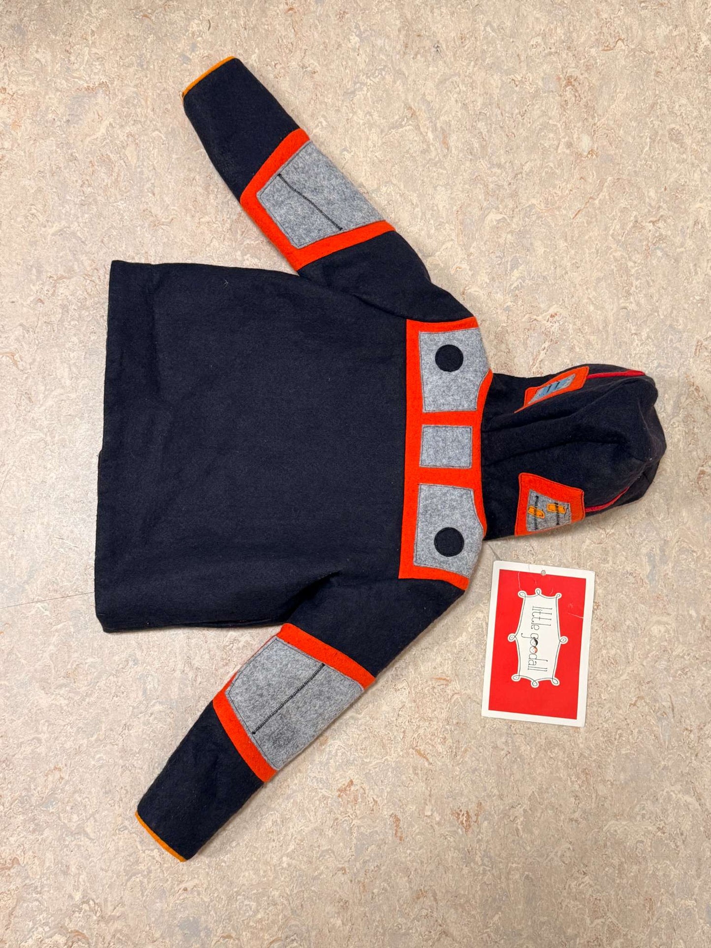 Little Goodall felted wool robot coat. Retail $350, Kids 2T