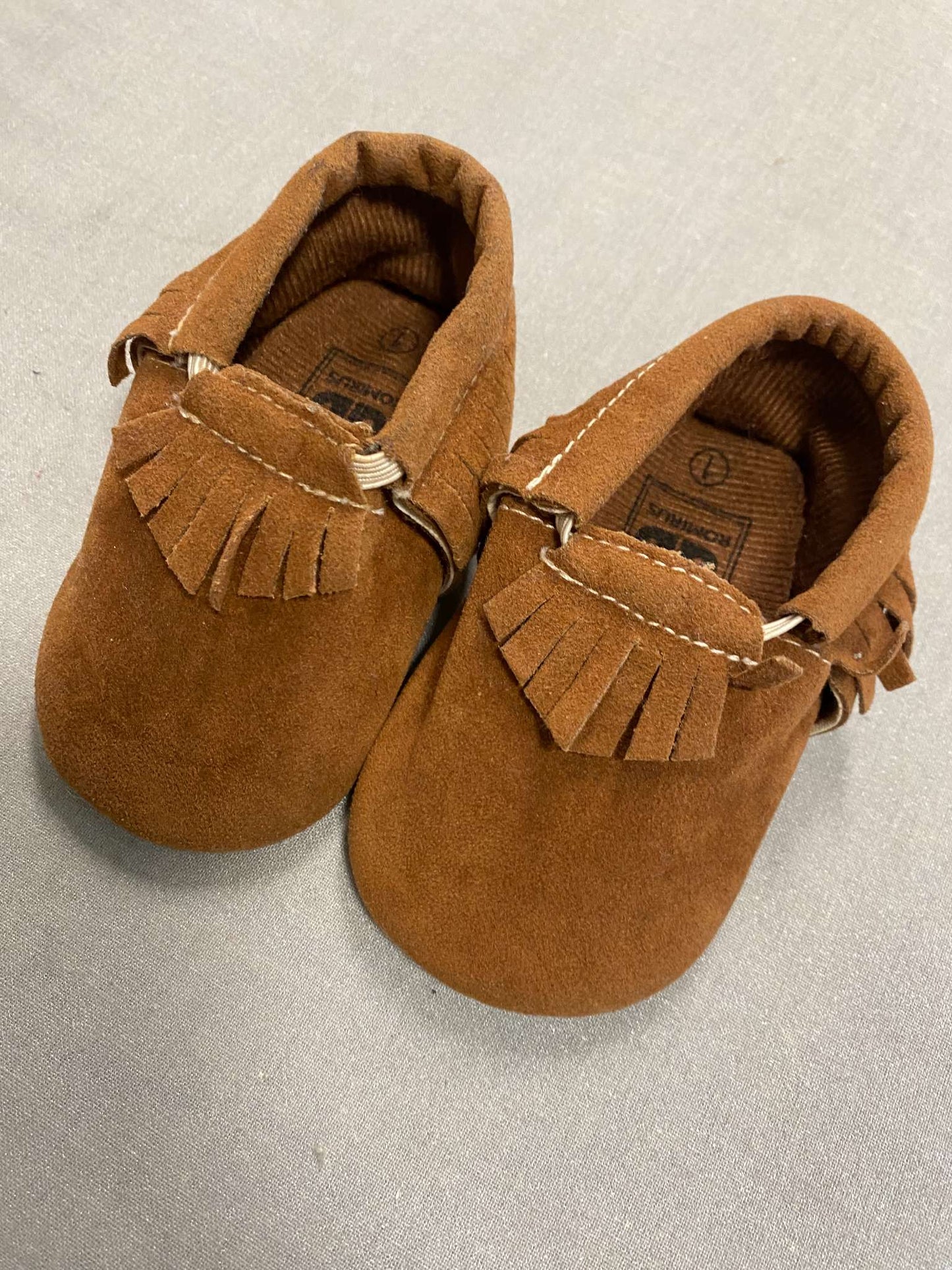 Moccasin style slipper shoes, Shoes 1 (Baby: 0-12 mth)