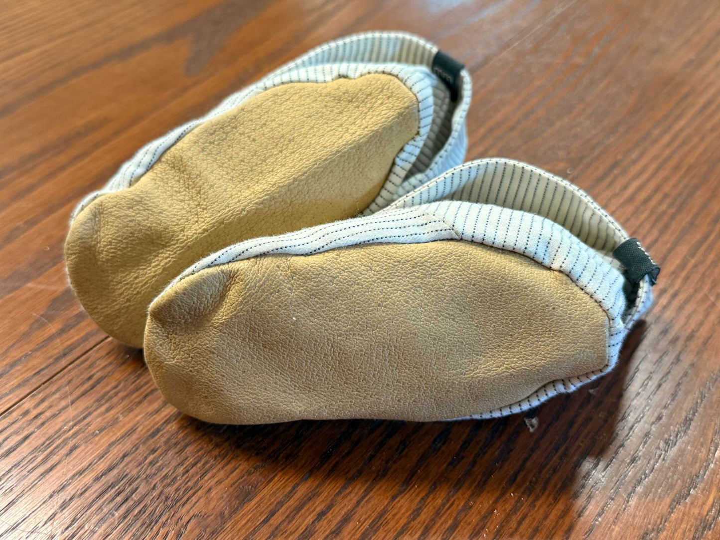 Cotton pinstripe booties, Shoes 1 (Baby: 0-12 mth)