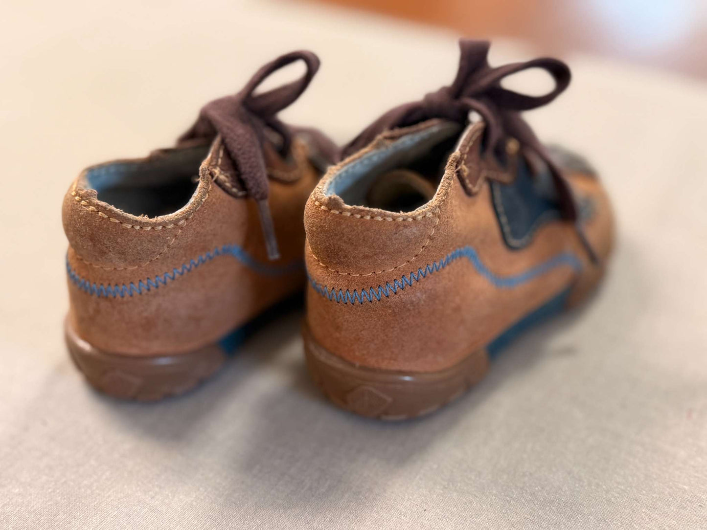 Leather hiking/work style baby shoes, Shoes 3.5 (Baby: 0-12 mth)