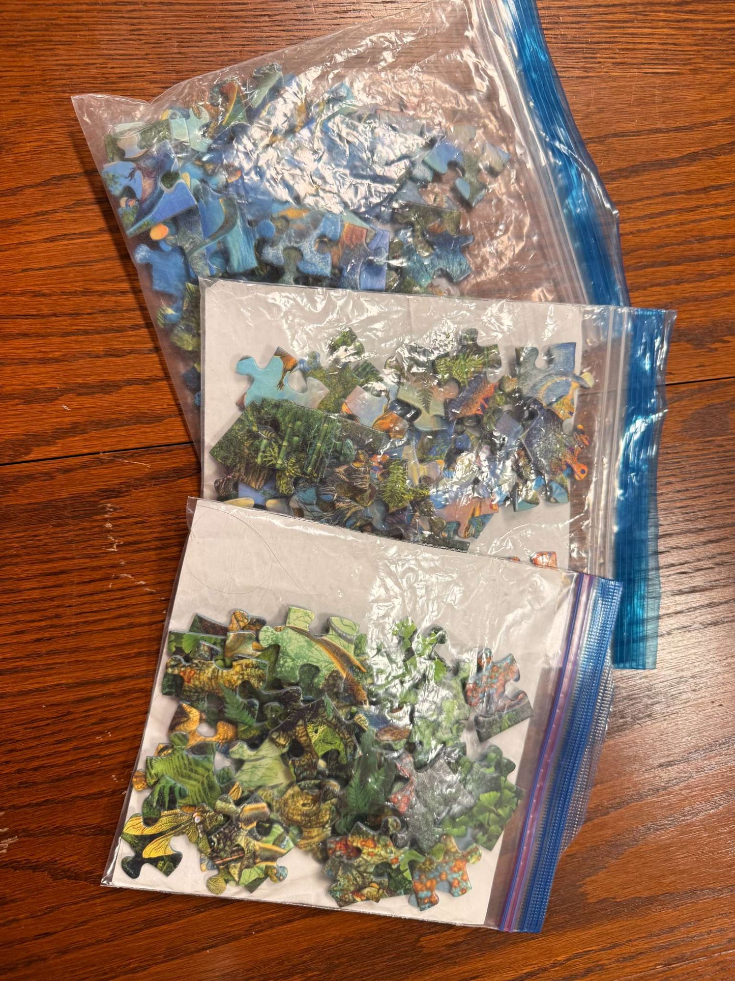 Trio of dinosaur puzzles