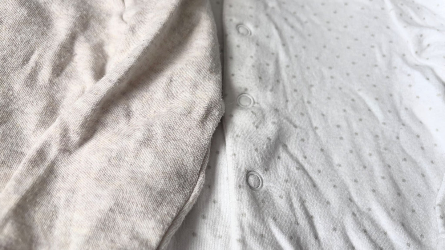 3 x neutral pyjamas, 6 - 9 months, Kids 9 Month (6-9M)