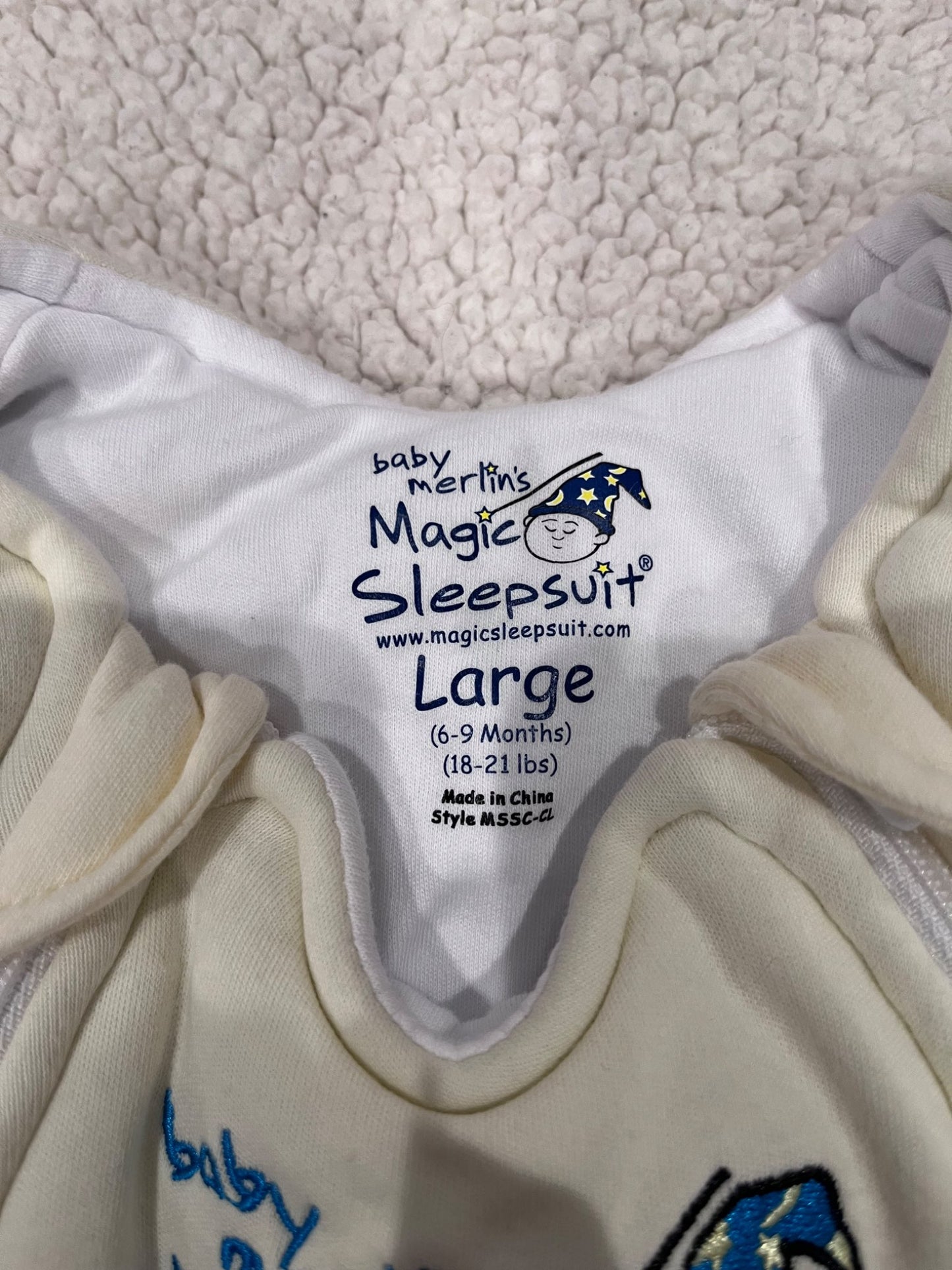 Yellow large NWOT cotton magic Merlin sleep suit , Kids 9 Month (6-9M)