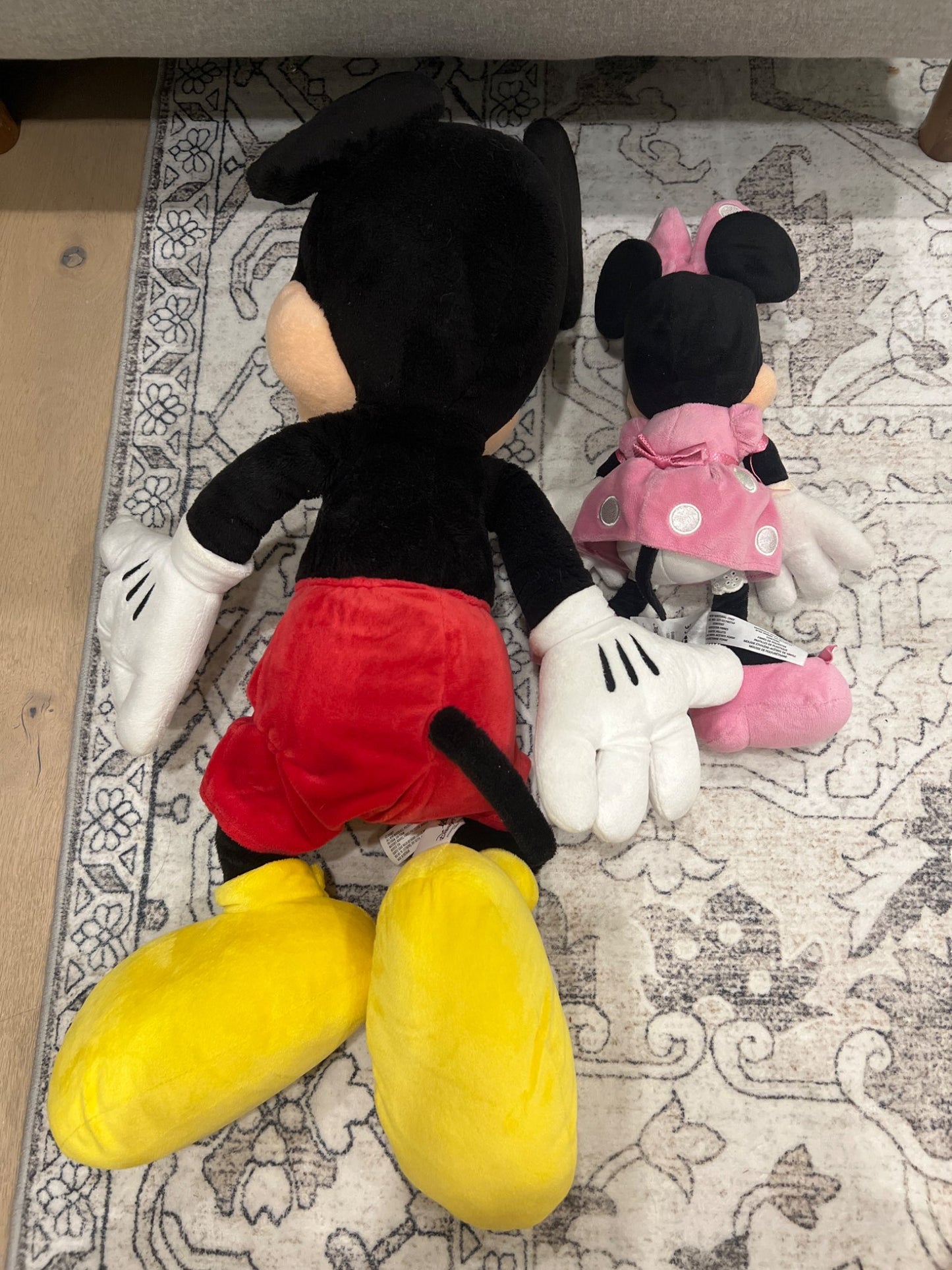 Large disney Mickey & Small Minnie plushie