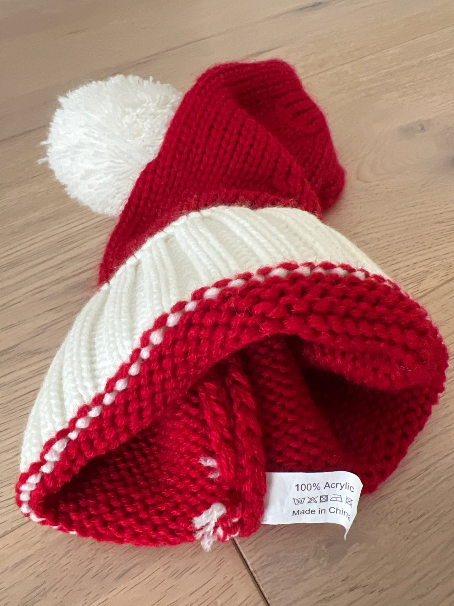 0-12 months knit santa hat , Kids 12 Month (9-12M)