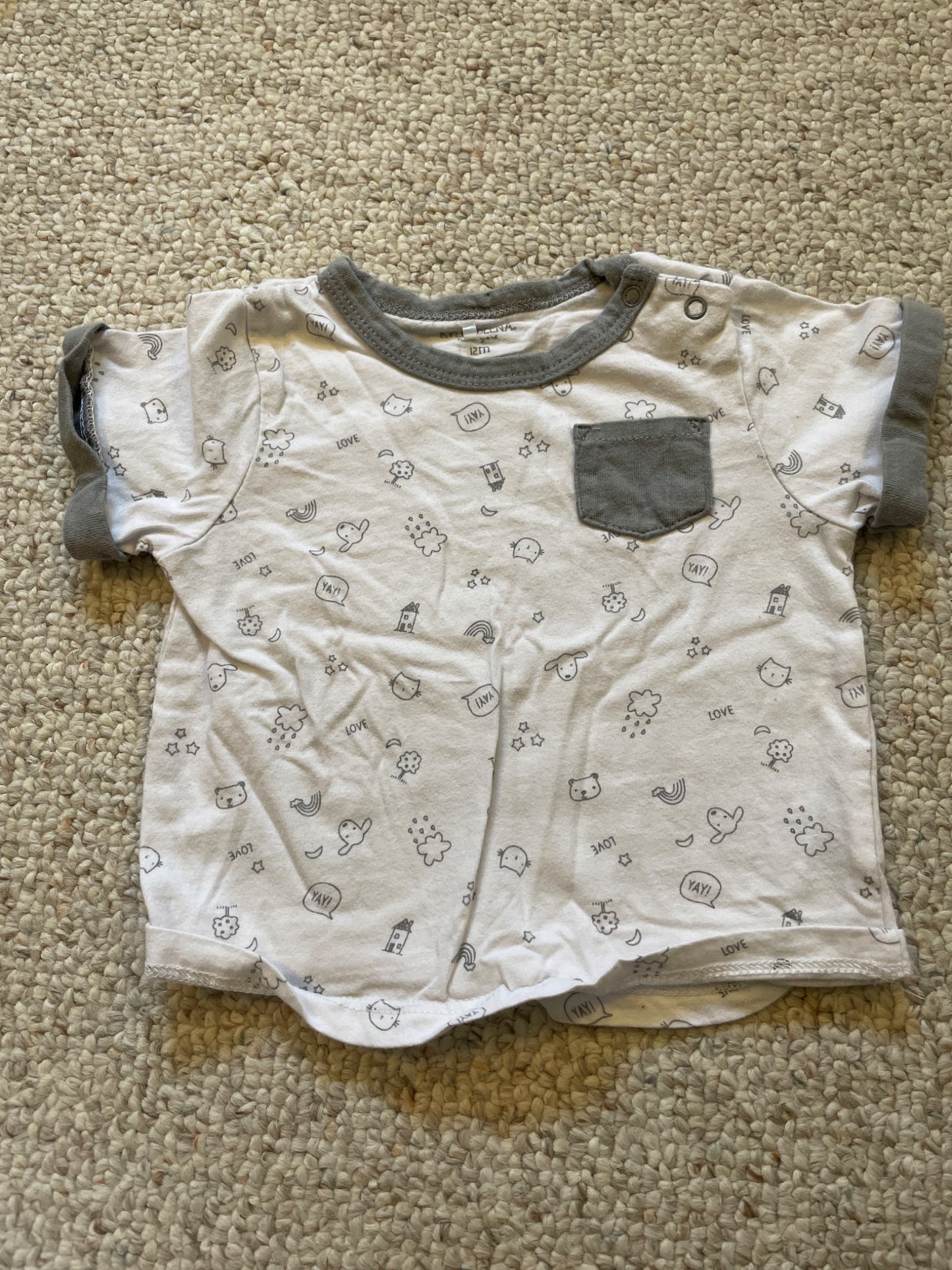 3 Short Sleeve & 2 Long Sleeve Bundle , Kids 12 Month (9-12M)