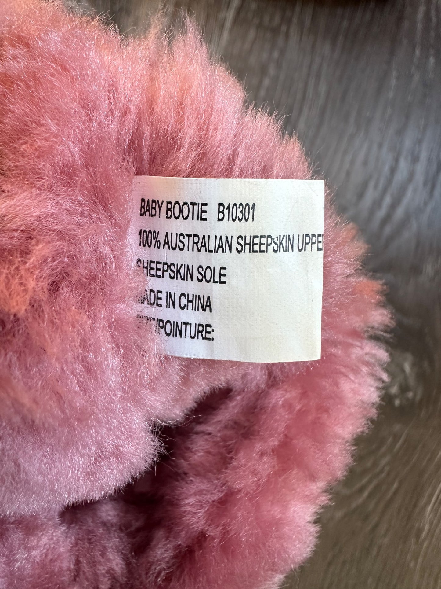 EMU sheepskin baby booties, pink, 12-18 months, VGUC , Shoes 4.5 (Walkers:12-24 mth)