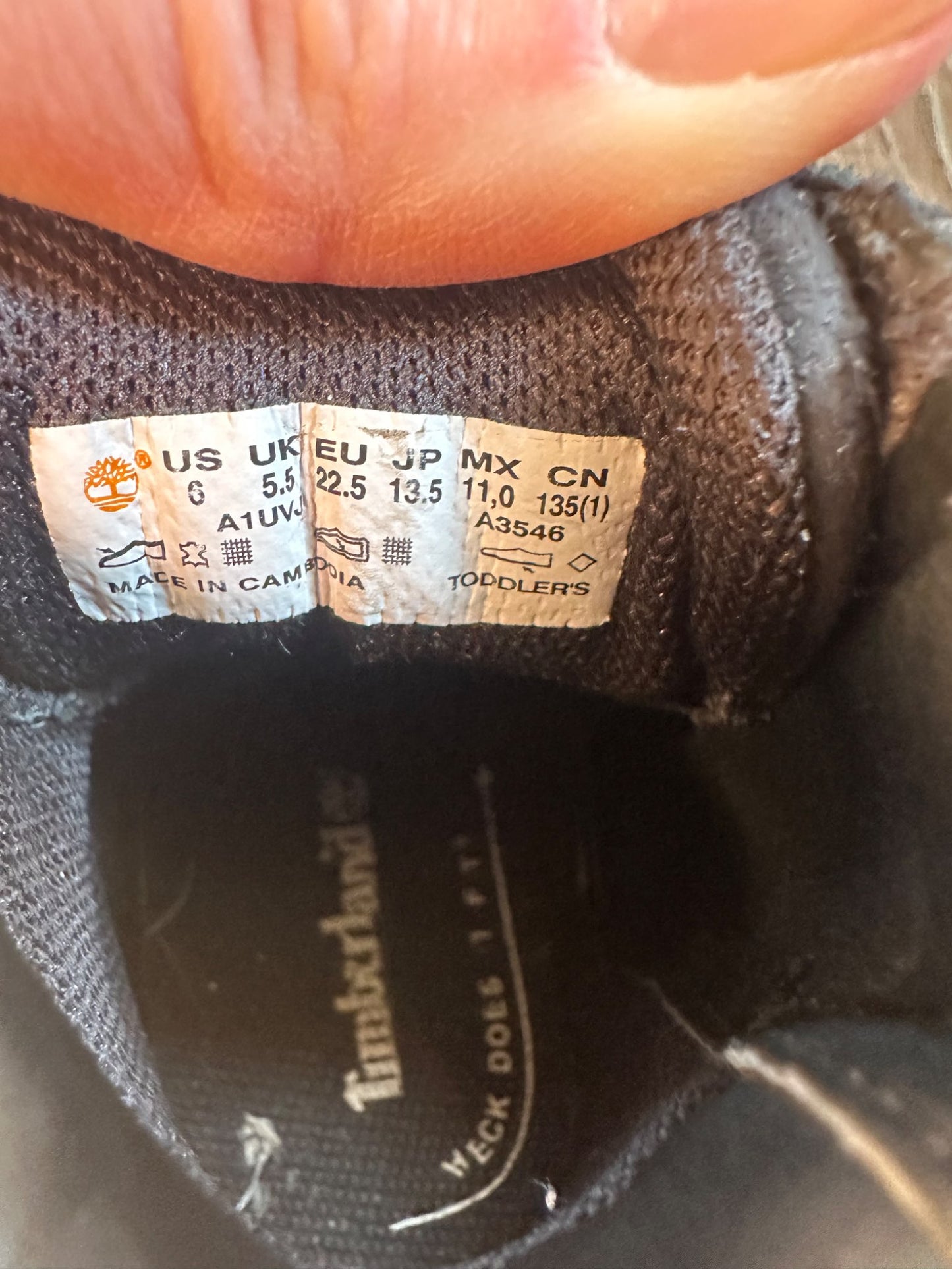 Timberland leather boots, size 6, side zipper and laces, Shoes 6 (Walkers:12-24 mth)