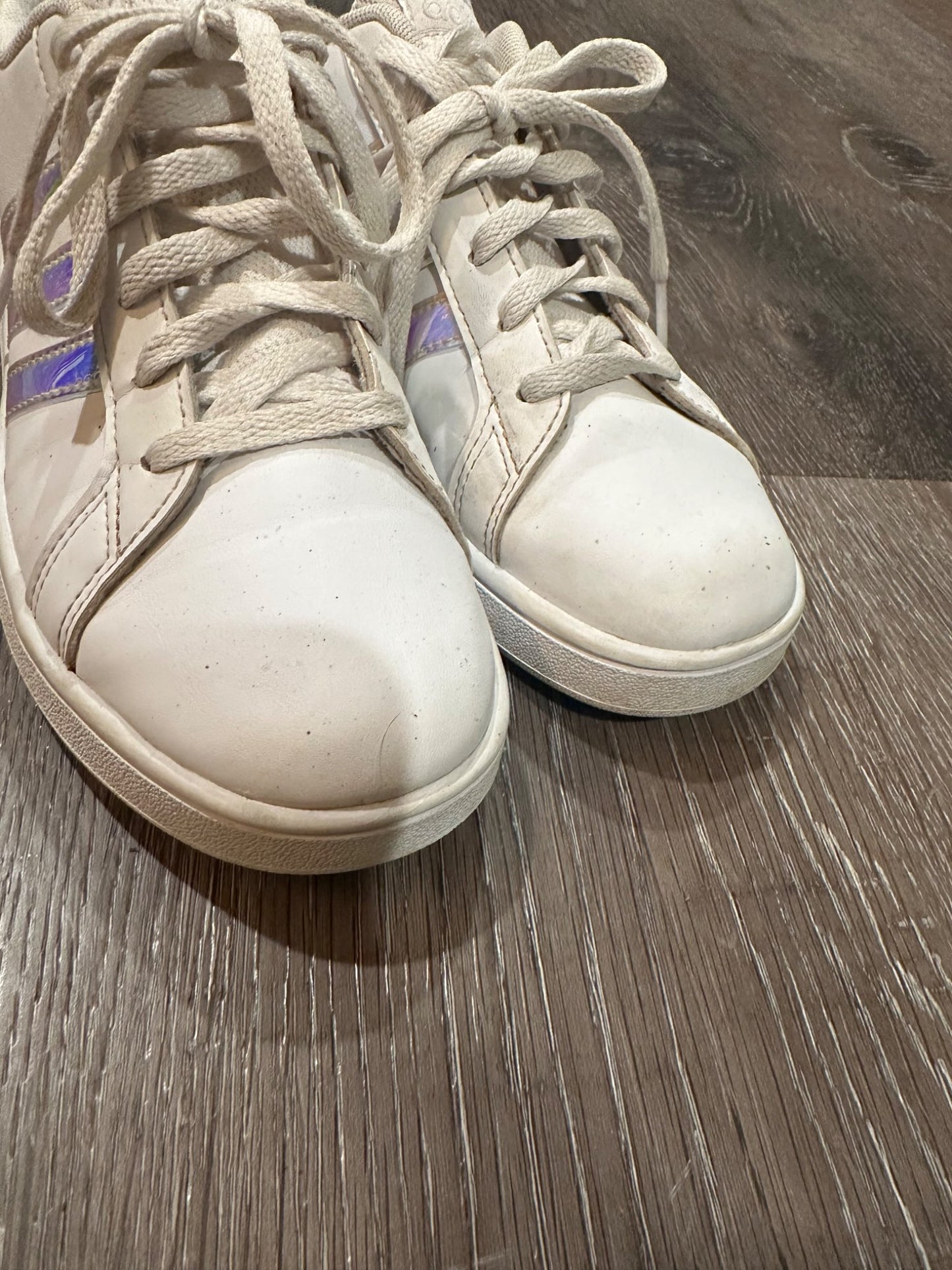 Adidas Superstar Iridescent/White Shoes Size 3, EUC, Shoes 3 (Kids:4-8yr)