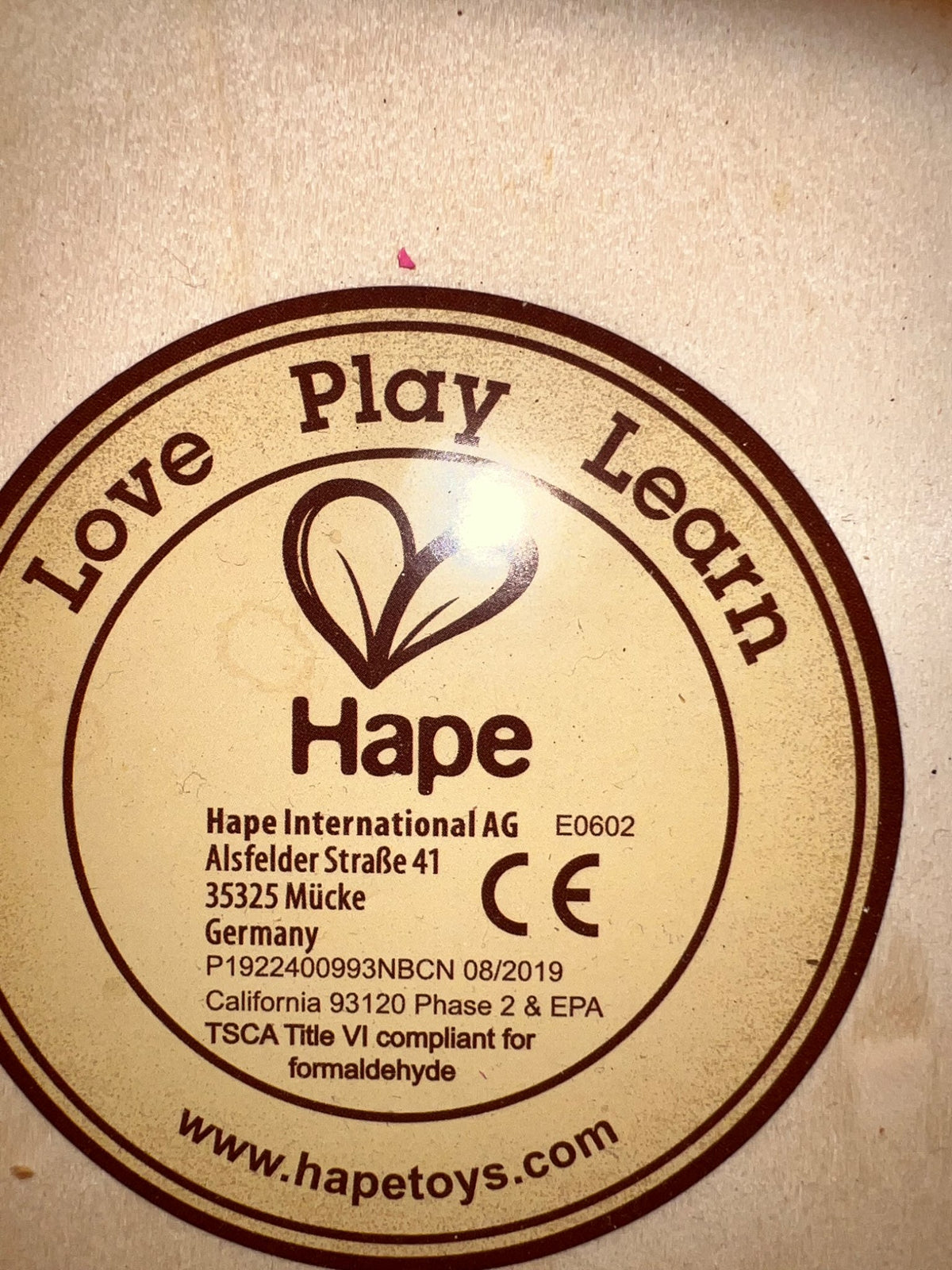 Hape Red Flame Wooden Guitar