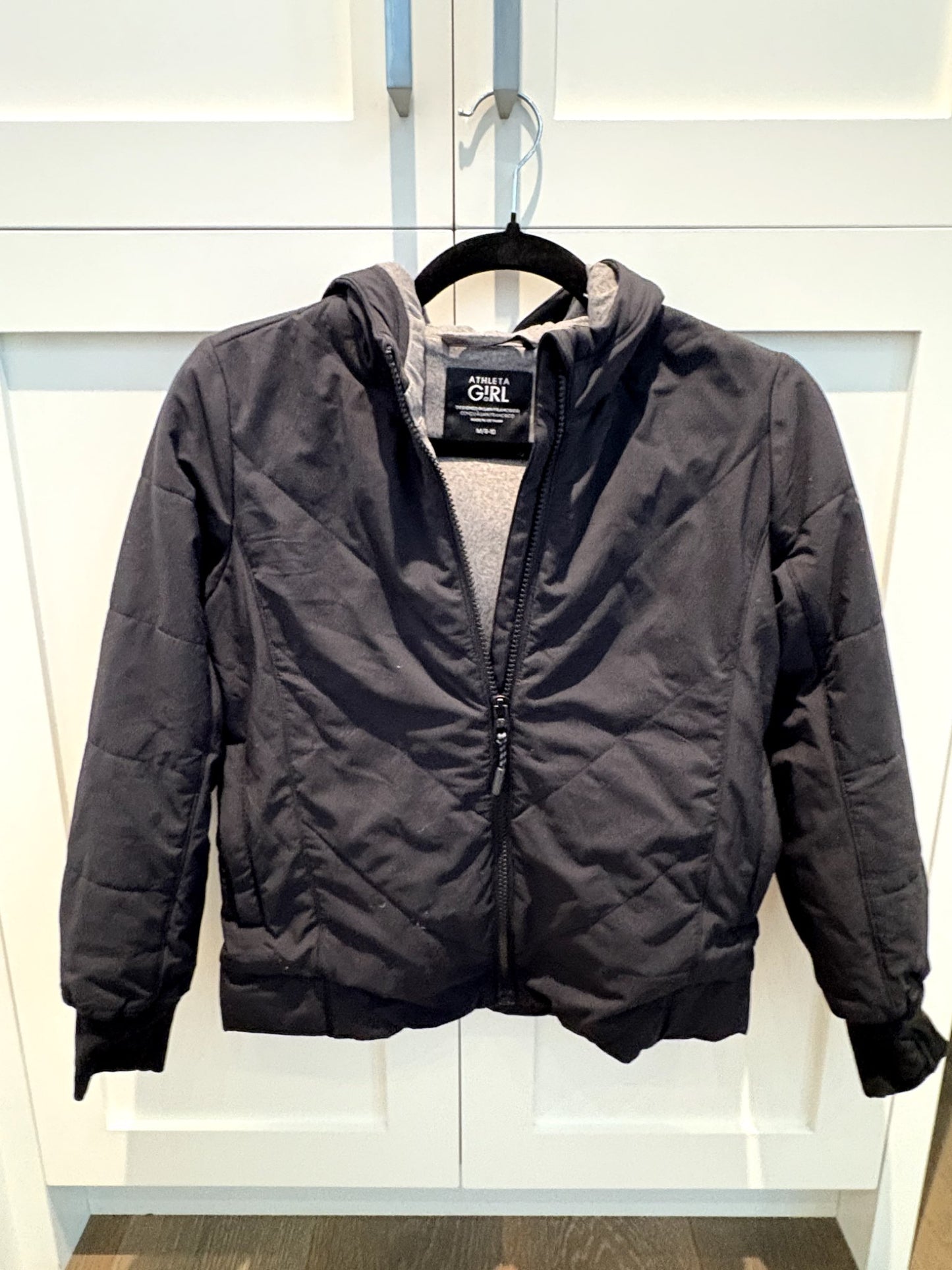 VGUC Athleta Girl Jump to it Jacket Size M/8-10 Hooded Coat , Kids 10