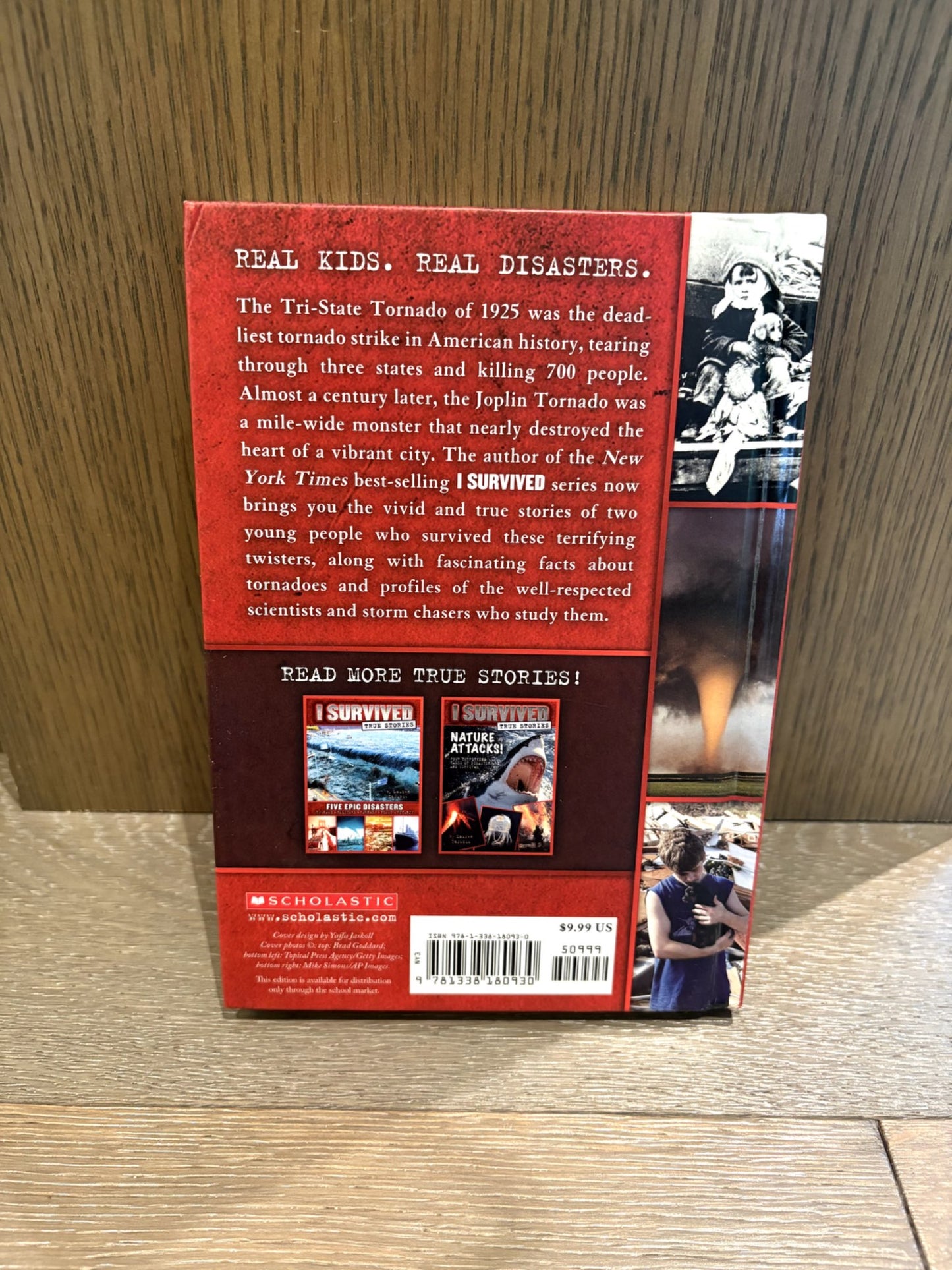 EUC Hardcover Book - I Survived True Stories Series "Tornado Terror" (Ages 7-10)