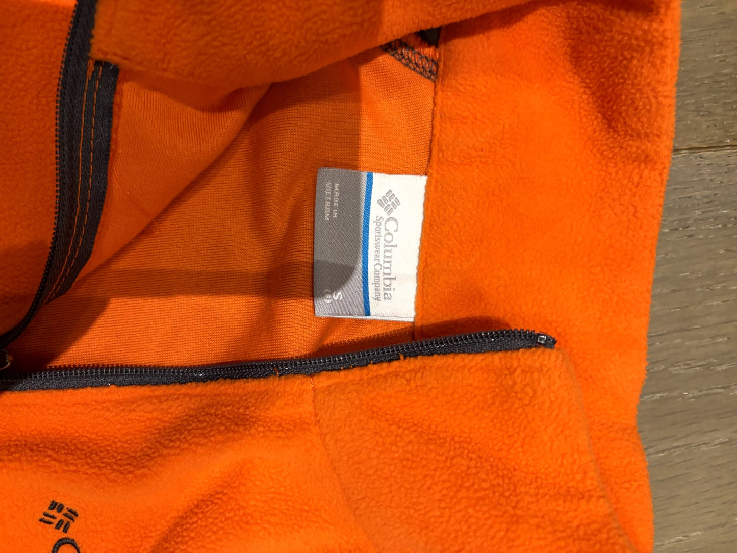 VGUC Orange/Grey Columbia Sportswear Company Fleece , Kids 7 & 8 (small)