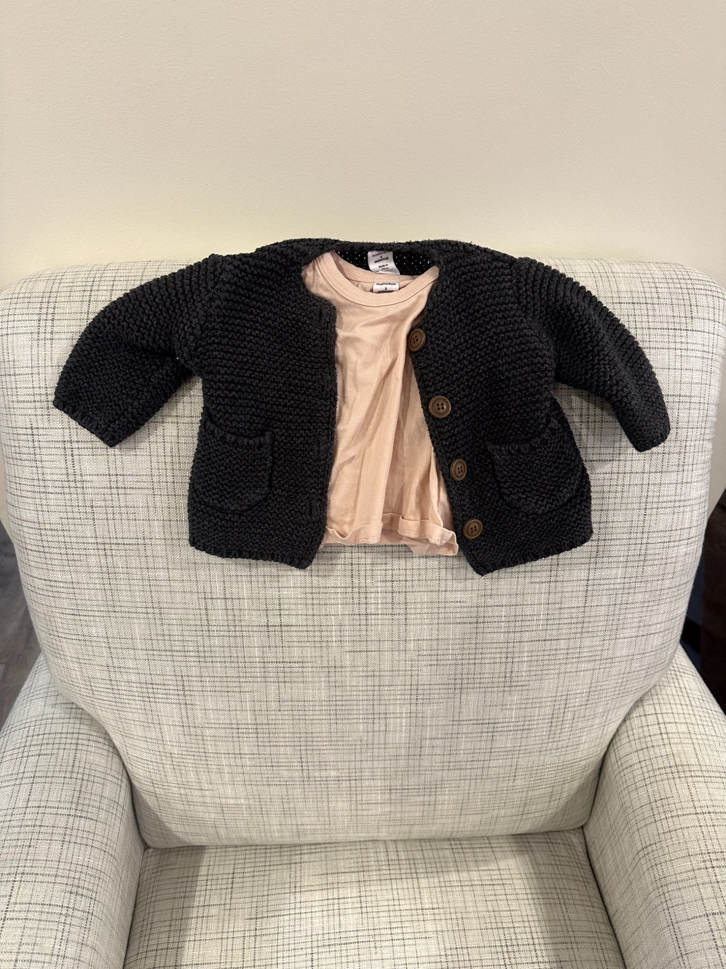 Cardigan and Shirt, Nordstrom, 3M, Kids 3 Month (0-3M)