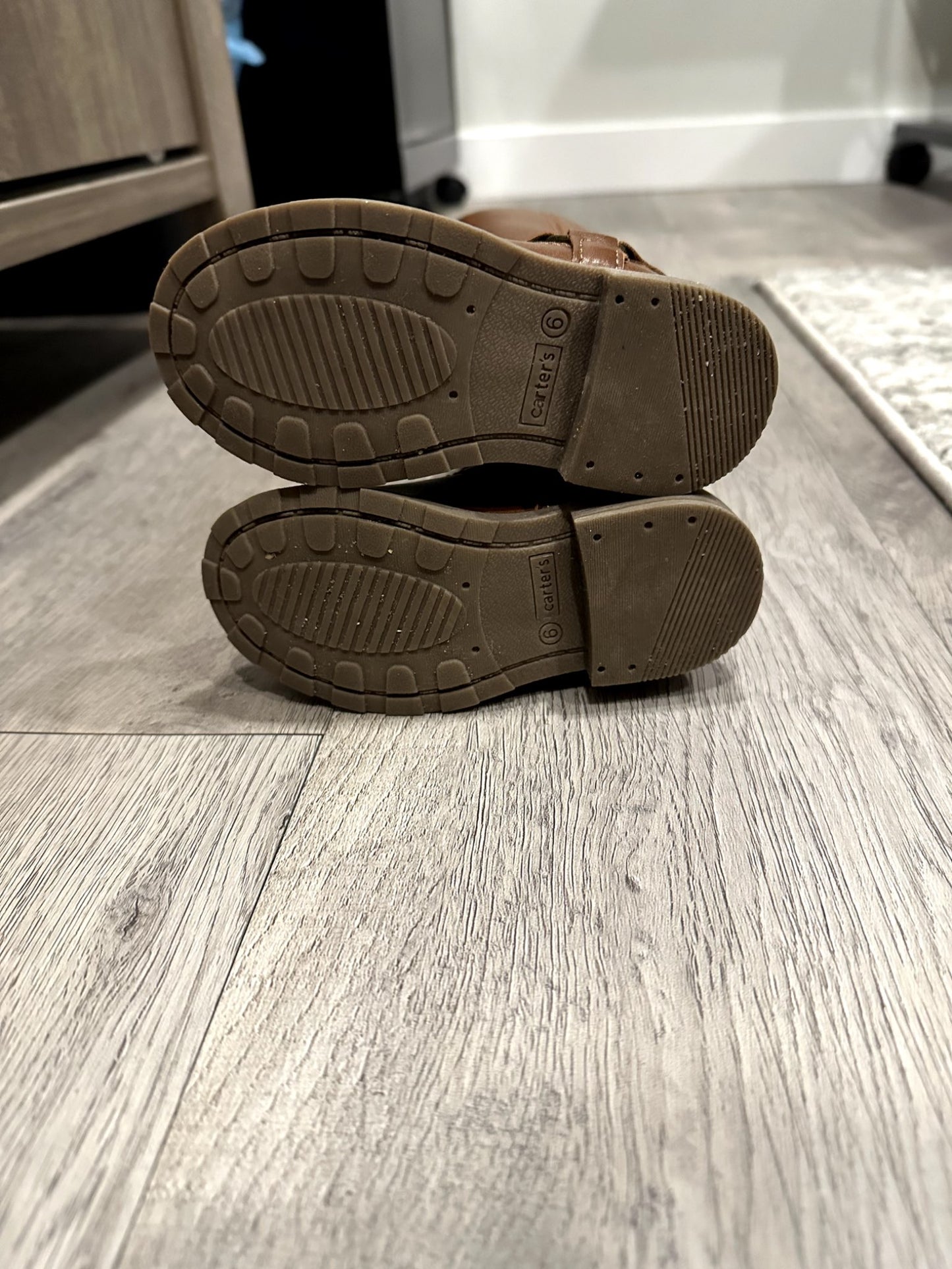 Toddler Girl Leather Boots, Brown, Size 6, Shoes 6 (Walkers:12-24 mth)