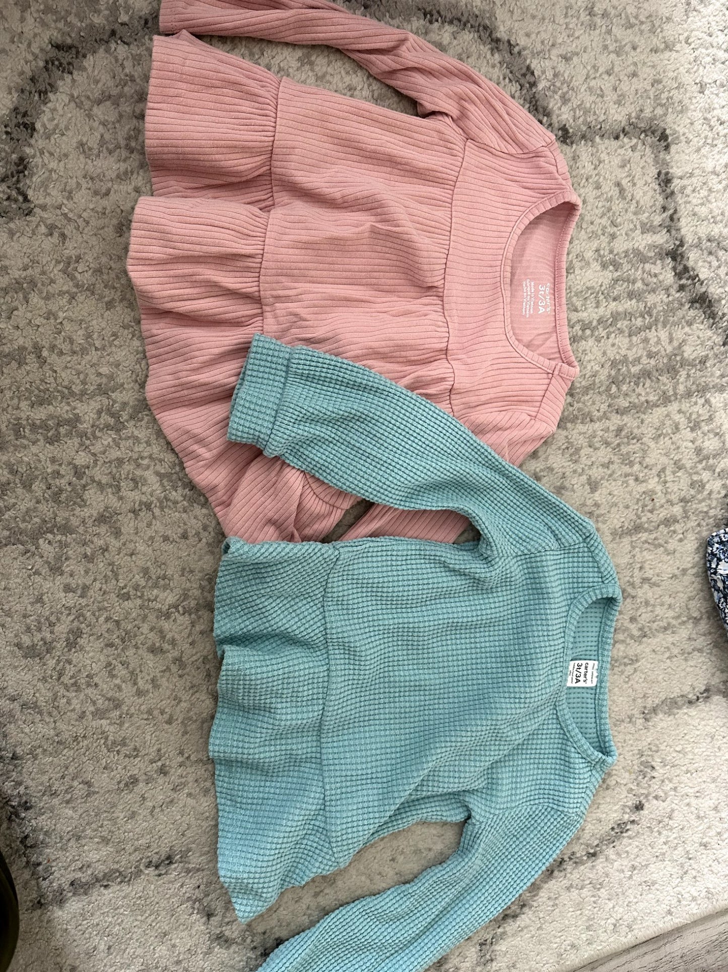 Carters Long Sleeve Shirts (2) - 3T, Kids 3T
