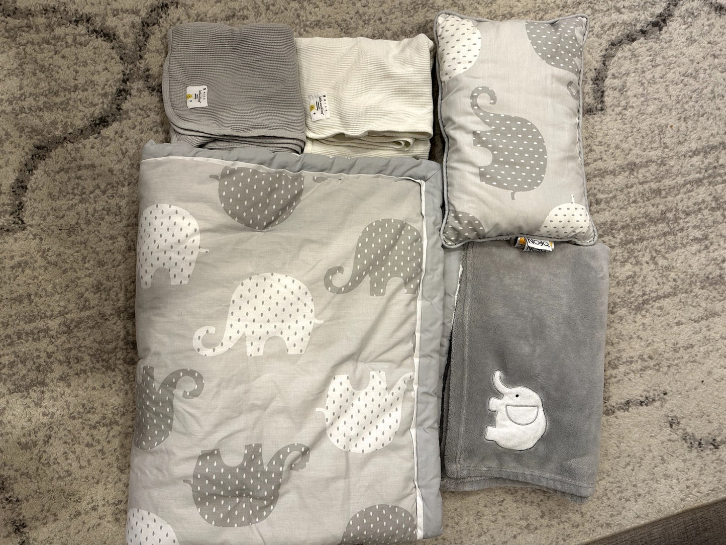 Nojo Elephant and Rise Little Earthling Crib Set