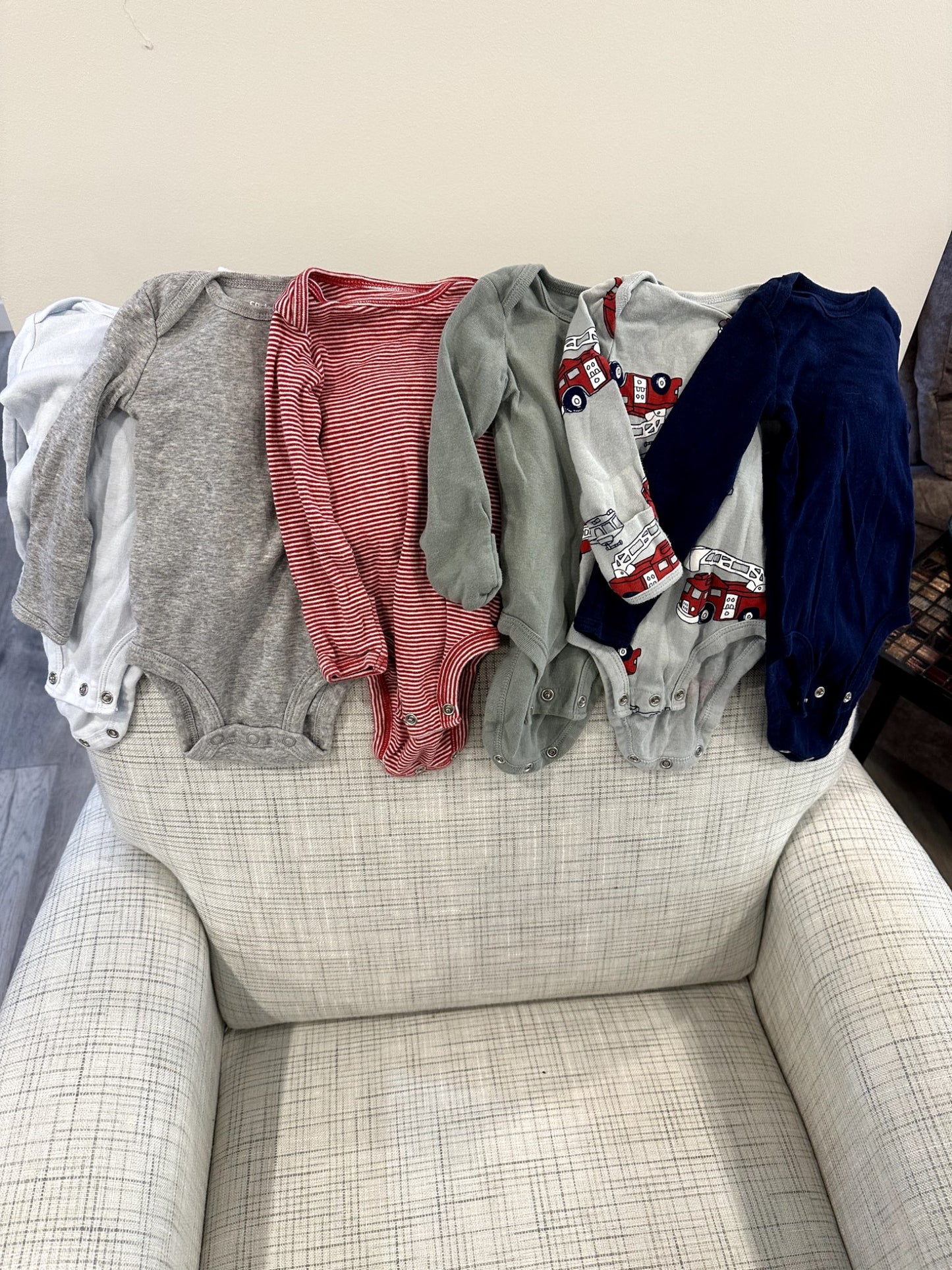 Long Sleeve Onesie Bundle (6), Carters, 3M, Kids 3 Month (0-3M)