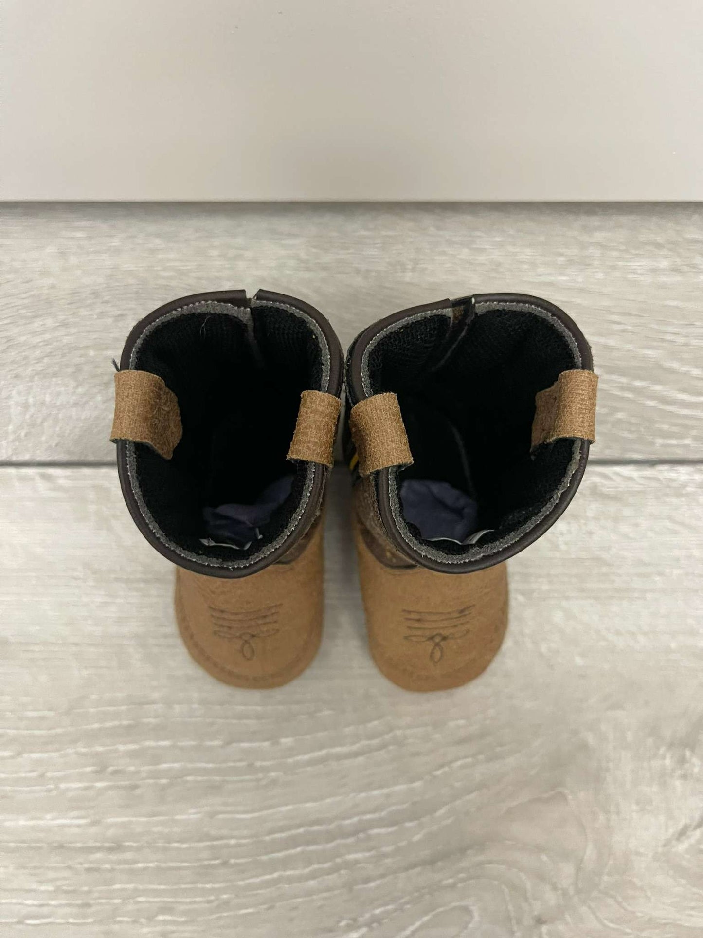 Old West Poppets Vintage Tan & Brown Baby Boots - Never Worn!, Shoes 1 (Baby: 0-12 mth)