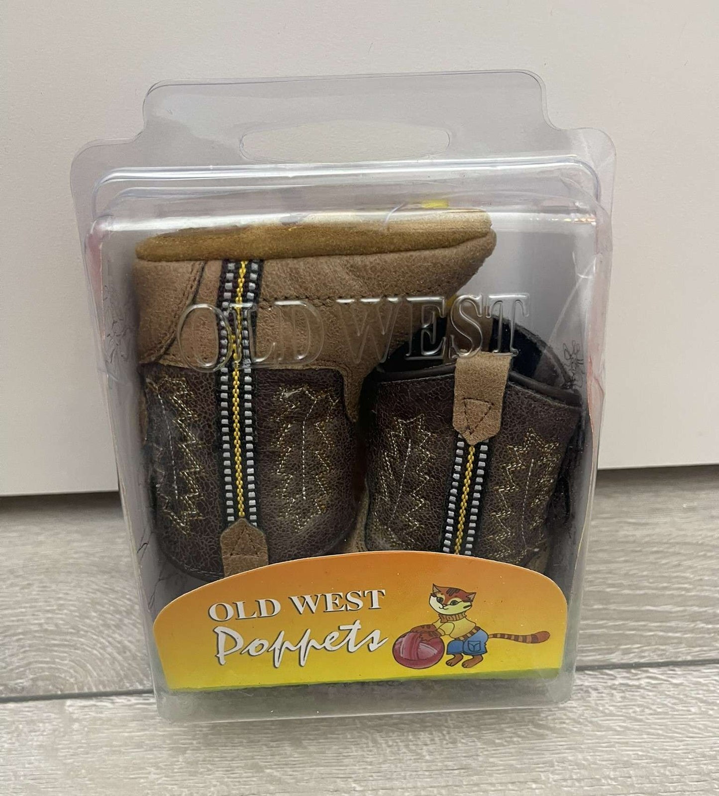 Old West Poppets Vintage Tan & Brown Baby Boots - Never Worn!, Shoes 1 (Baby: 0-12 mth)