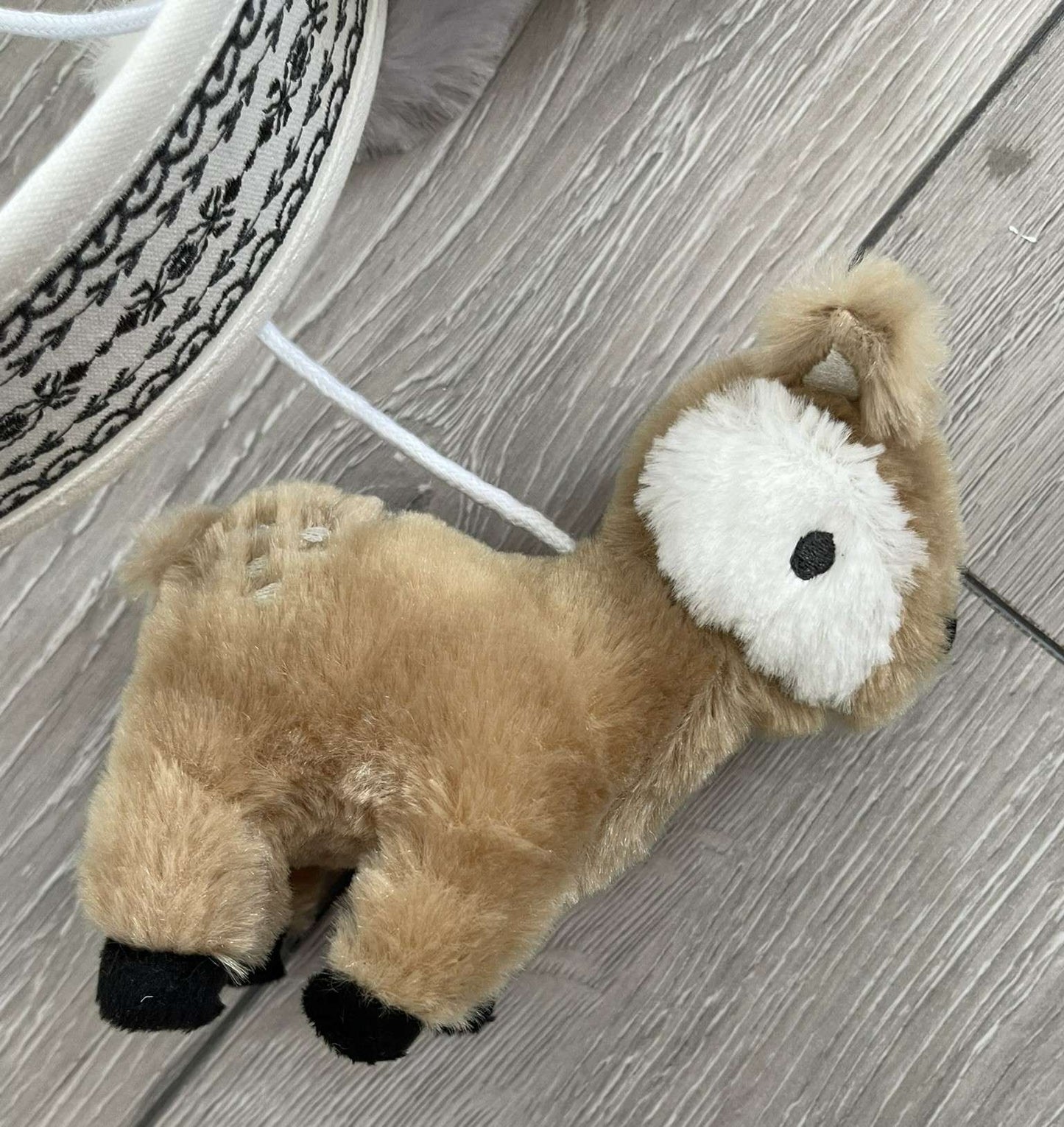 Levtex Baby Musical Mobile - Taupe and Grey Woodland Themed Plush