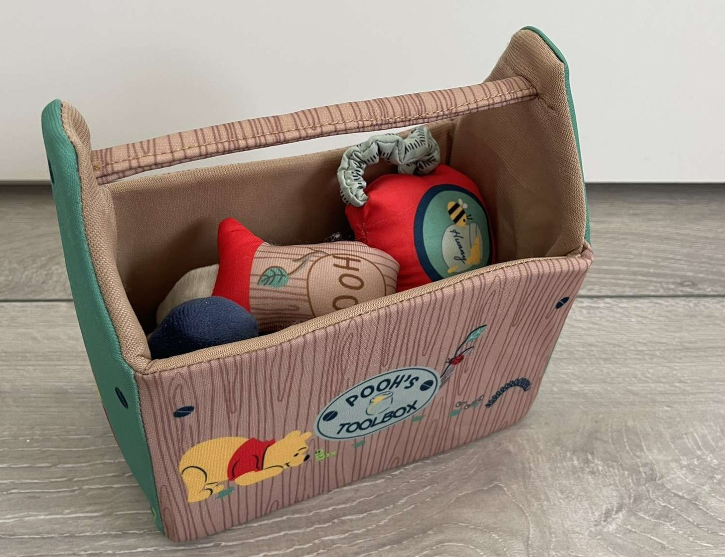 Two Soft Infant Toys - Jelly Cat Dino and Winnie-the Pooh Toolbox
