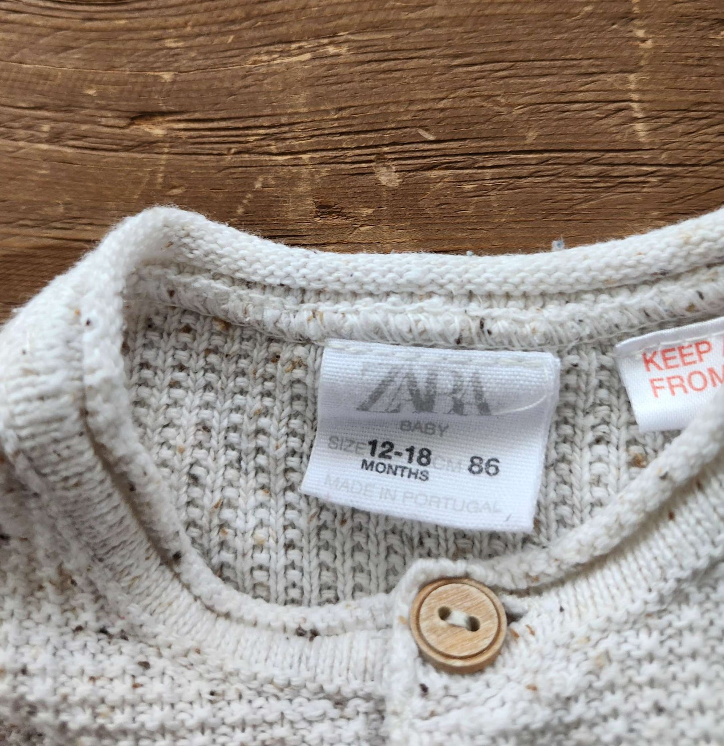 Zara henley knit sweater, 12-18M, EUC, Kids 18 Month (12-18M)