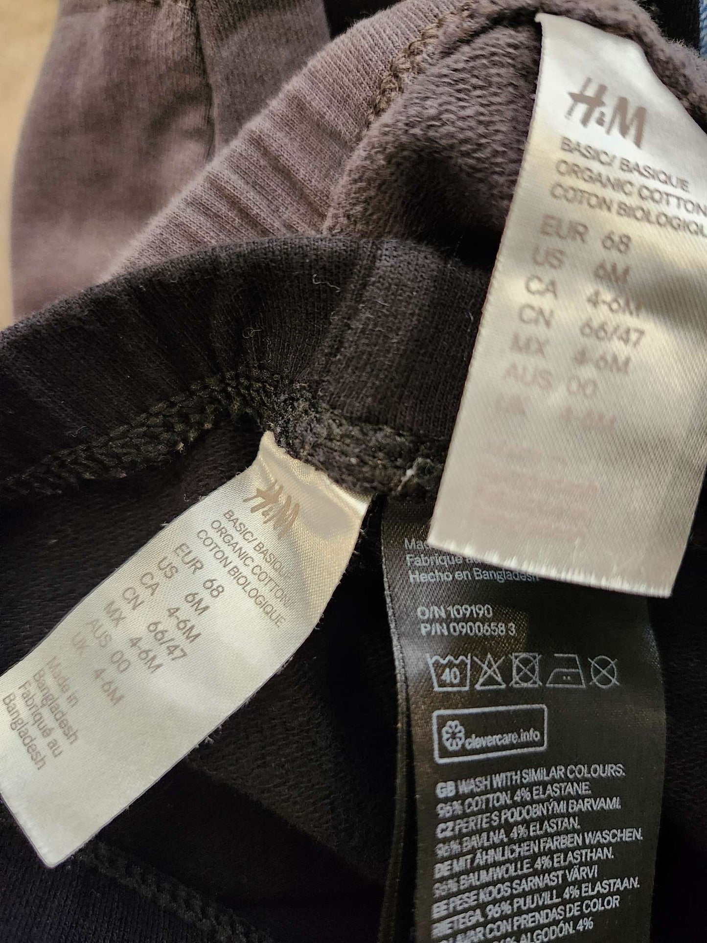 H&M 2-pack brushed leggings, 4-6M, EUC, Kids 6 Month (3-6M)