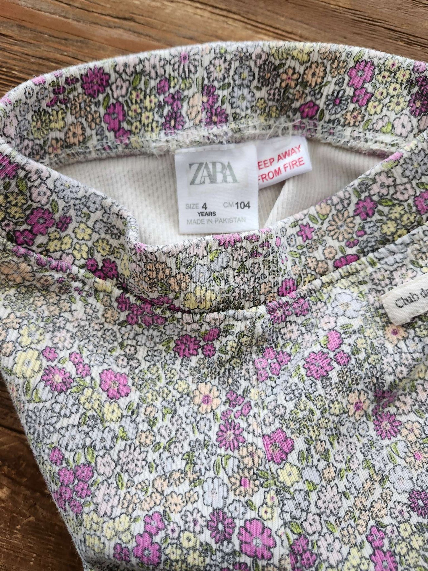 Zara floral leggings, 4T, VGUC, Kids 4/4T