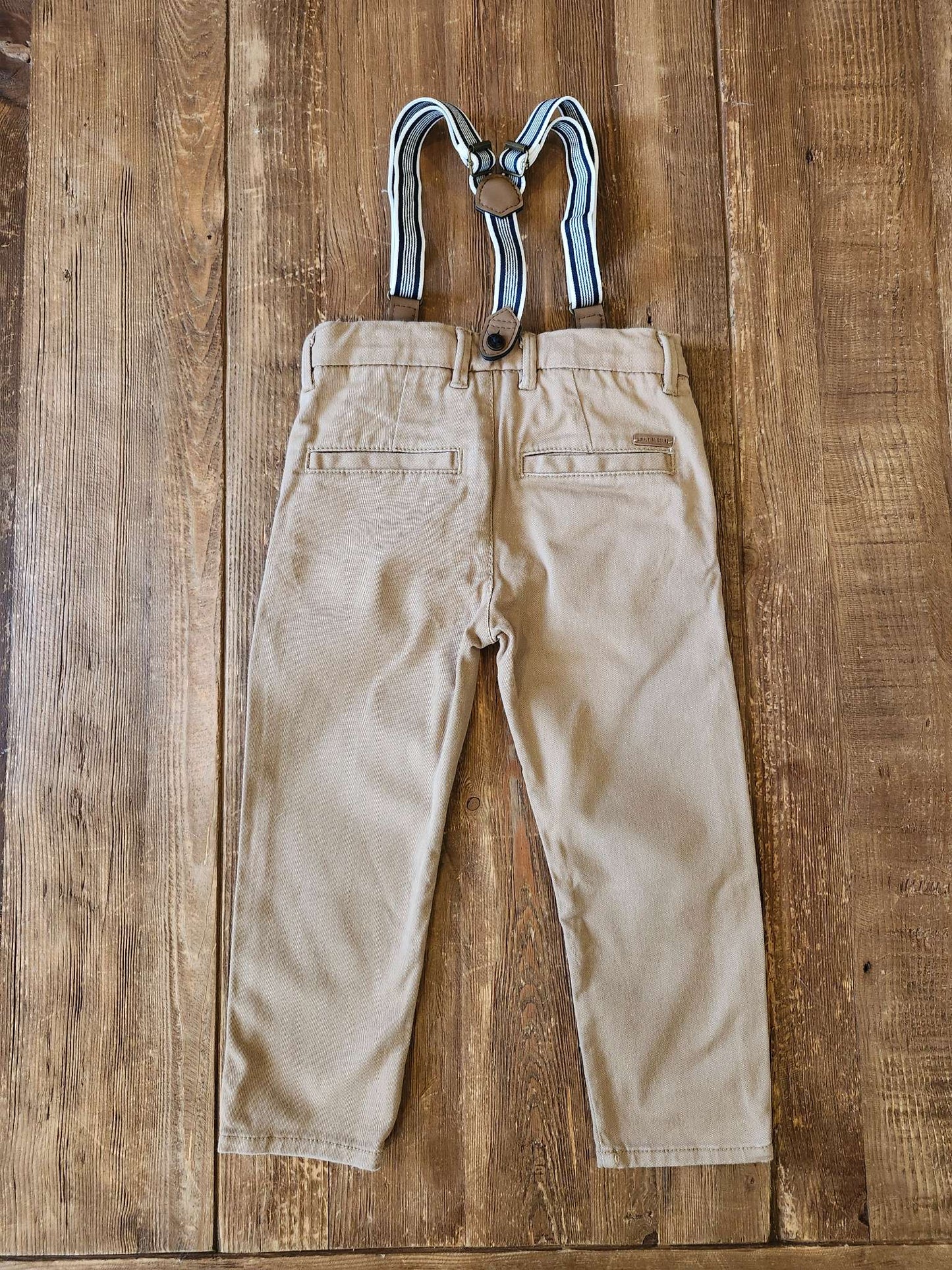H&M suspender chinos, 18M-2T, VGUC, Kids 24 Month (18-24M)