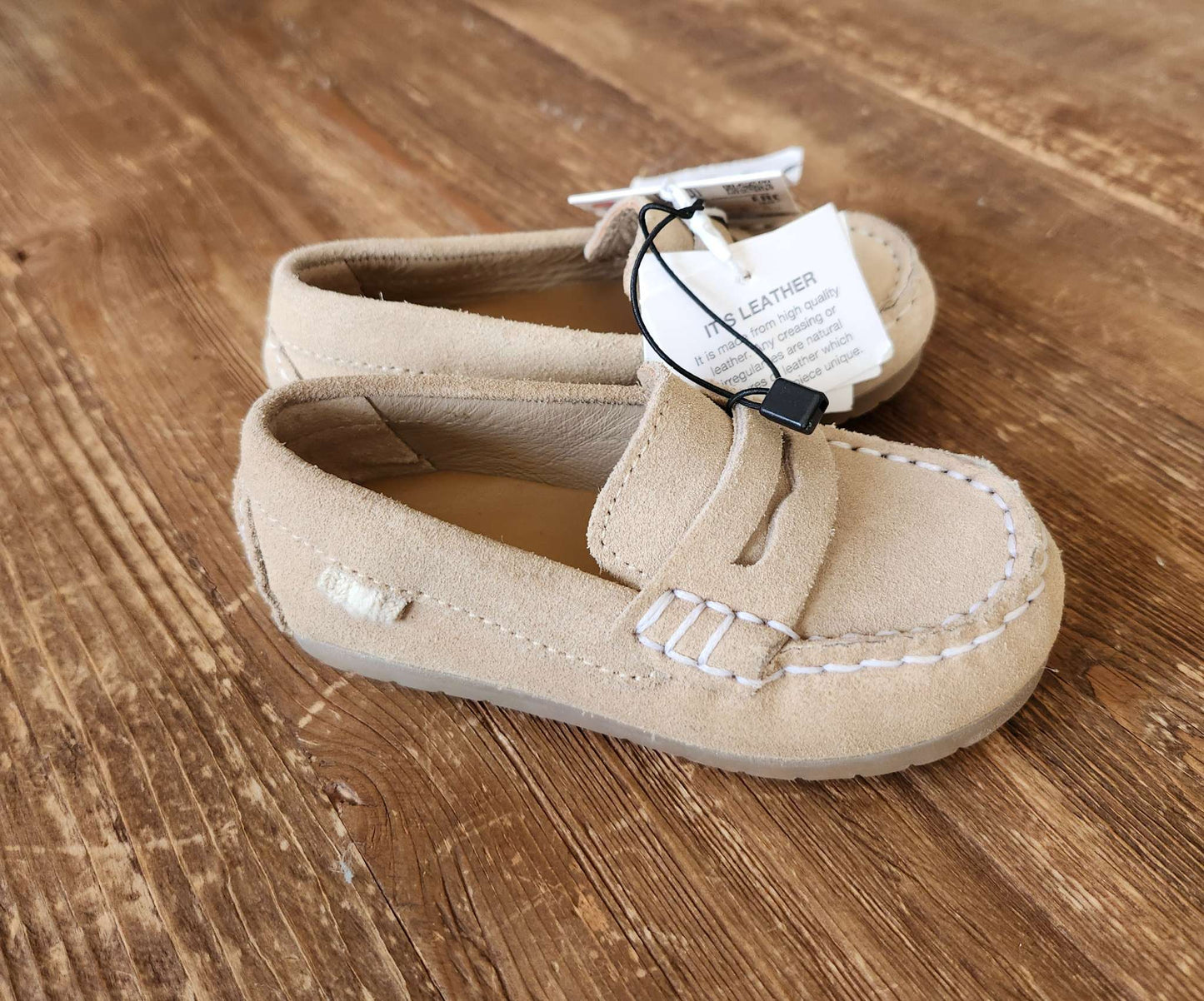 Zara suede loafers, EUR 21 (size US 5.5), NWT, Shoes 5.5 (Walkers:12-24 mth)