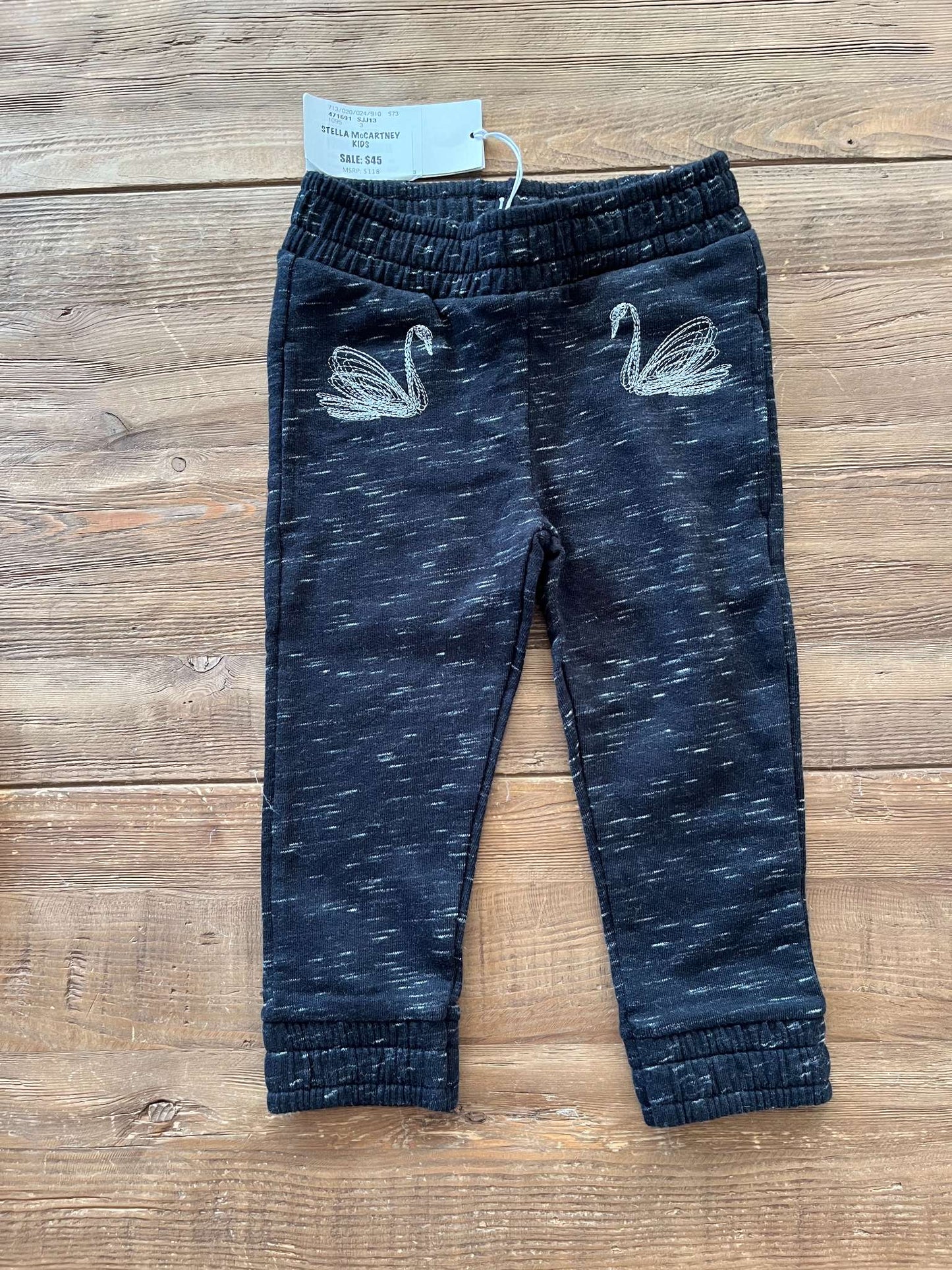 Stella McCartney swan sweatpants, 3T, NWT, Kids 3T