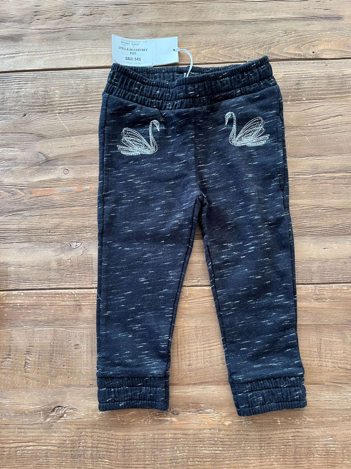 Stella McCartney swan sweatpants, 3T, NWT, Kids 3T